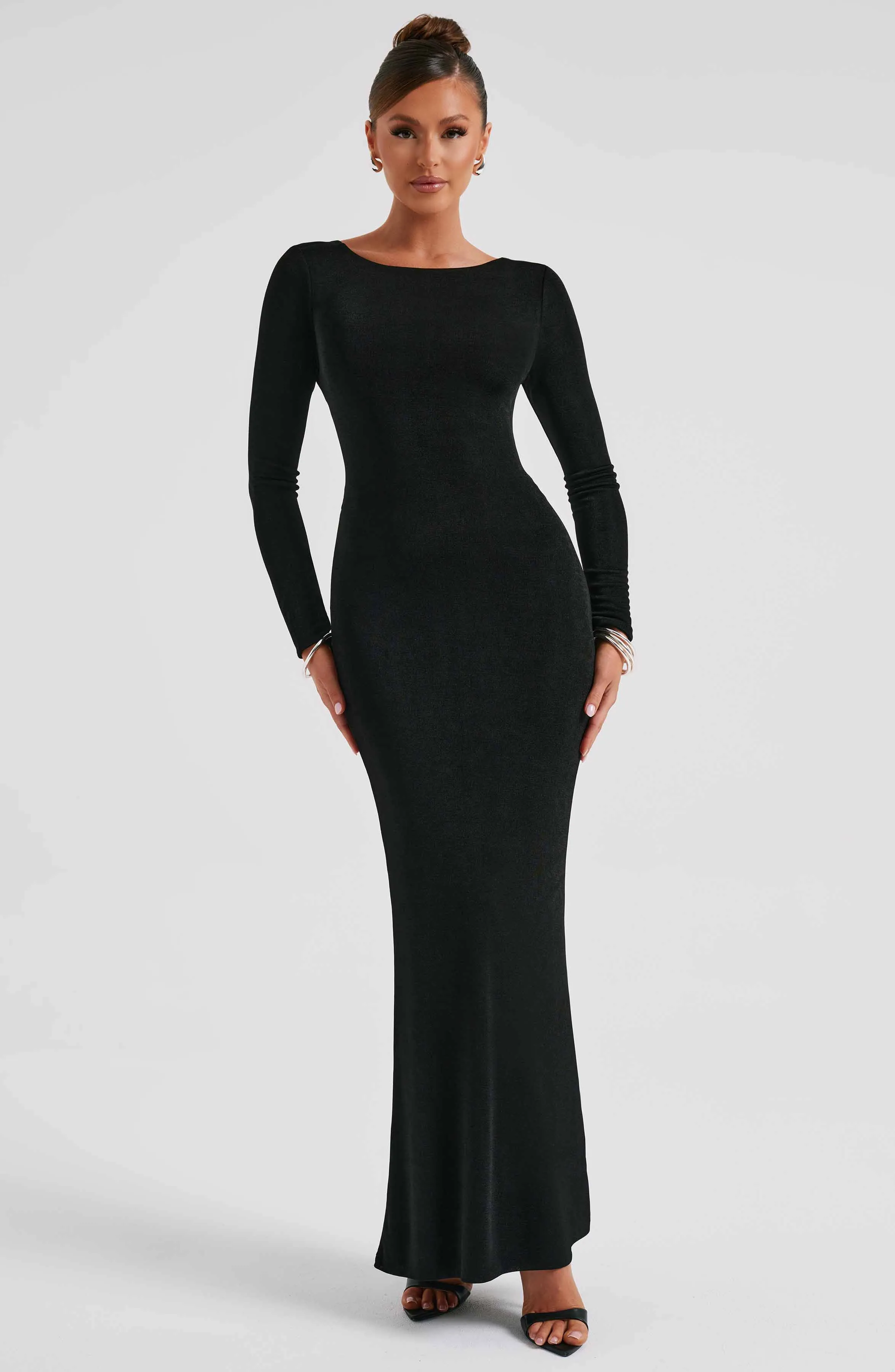 Anastassia Maxi Graceful Dress - Black