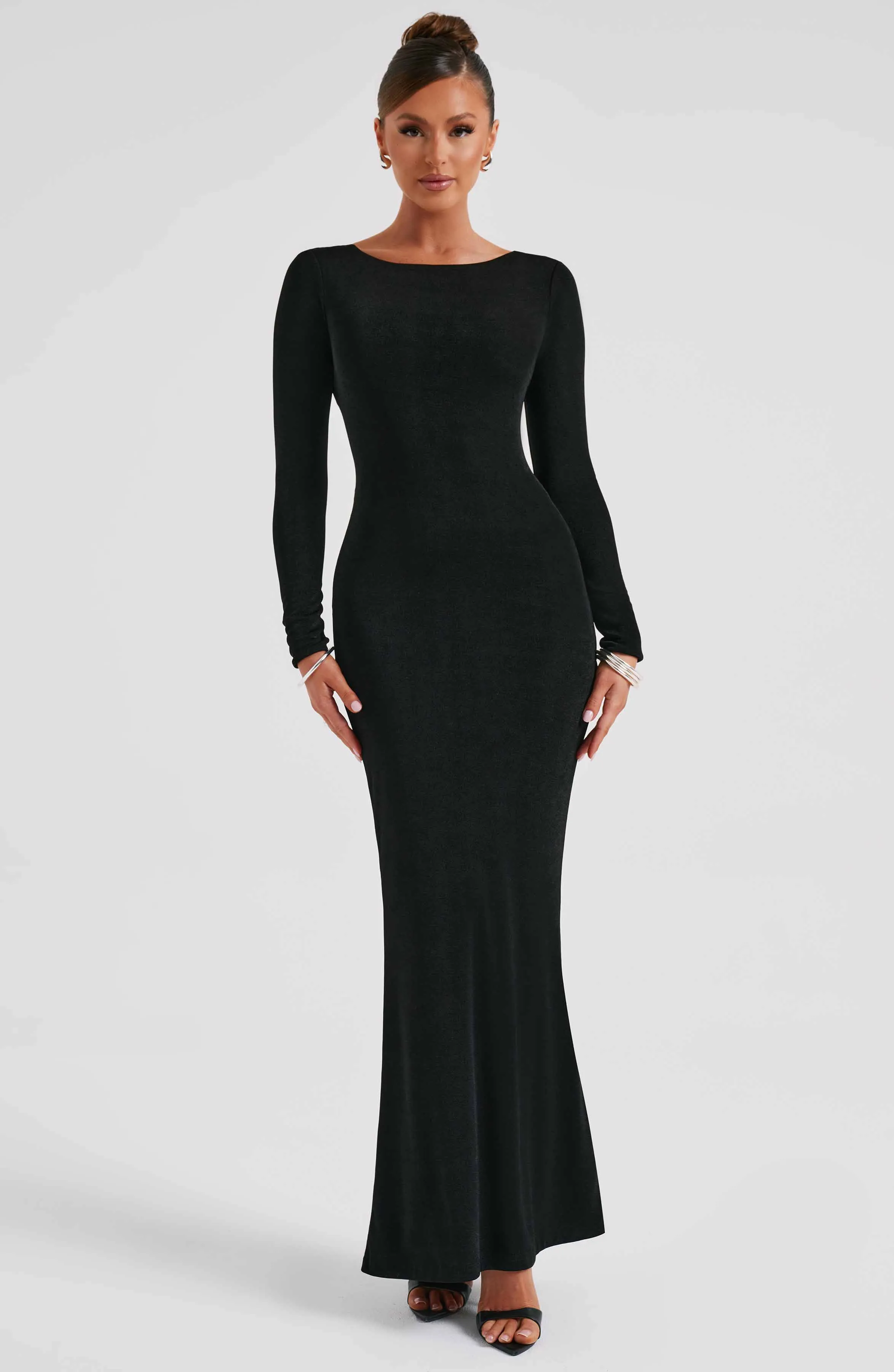 Anastassia Maxi Graceful Dress - Black