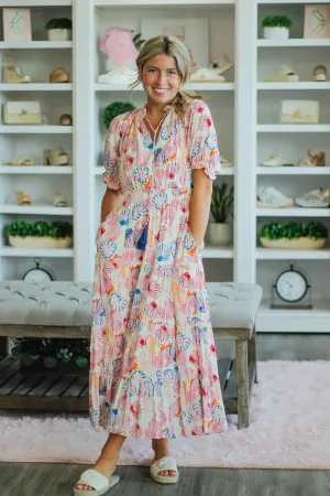 Beach Hawaiian Midi Dress