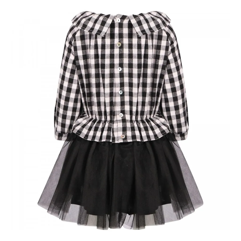 Black Plaid Tutu Dress