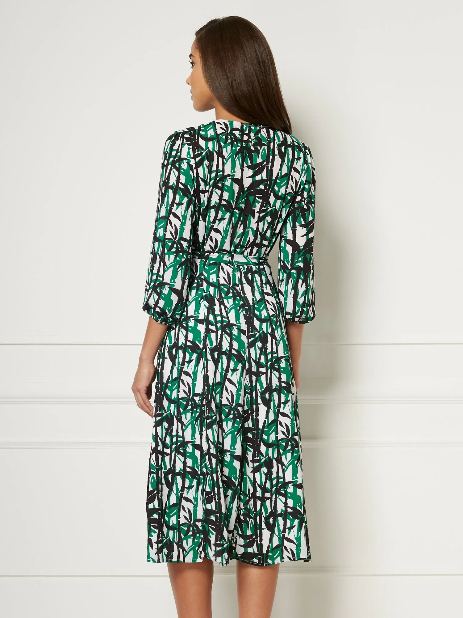 Brenda Palm-Print Dress - Eva Mendes Collection