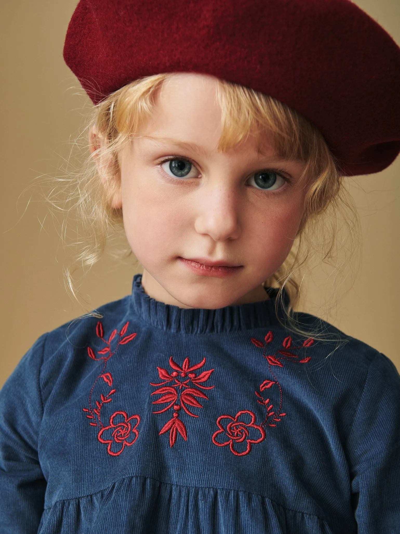 Burgundy Kids Wool Beret