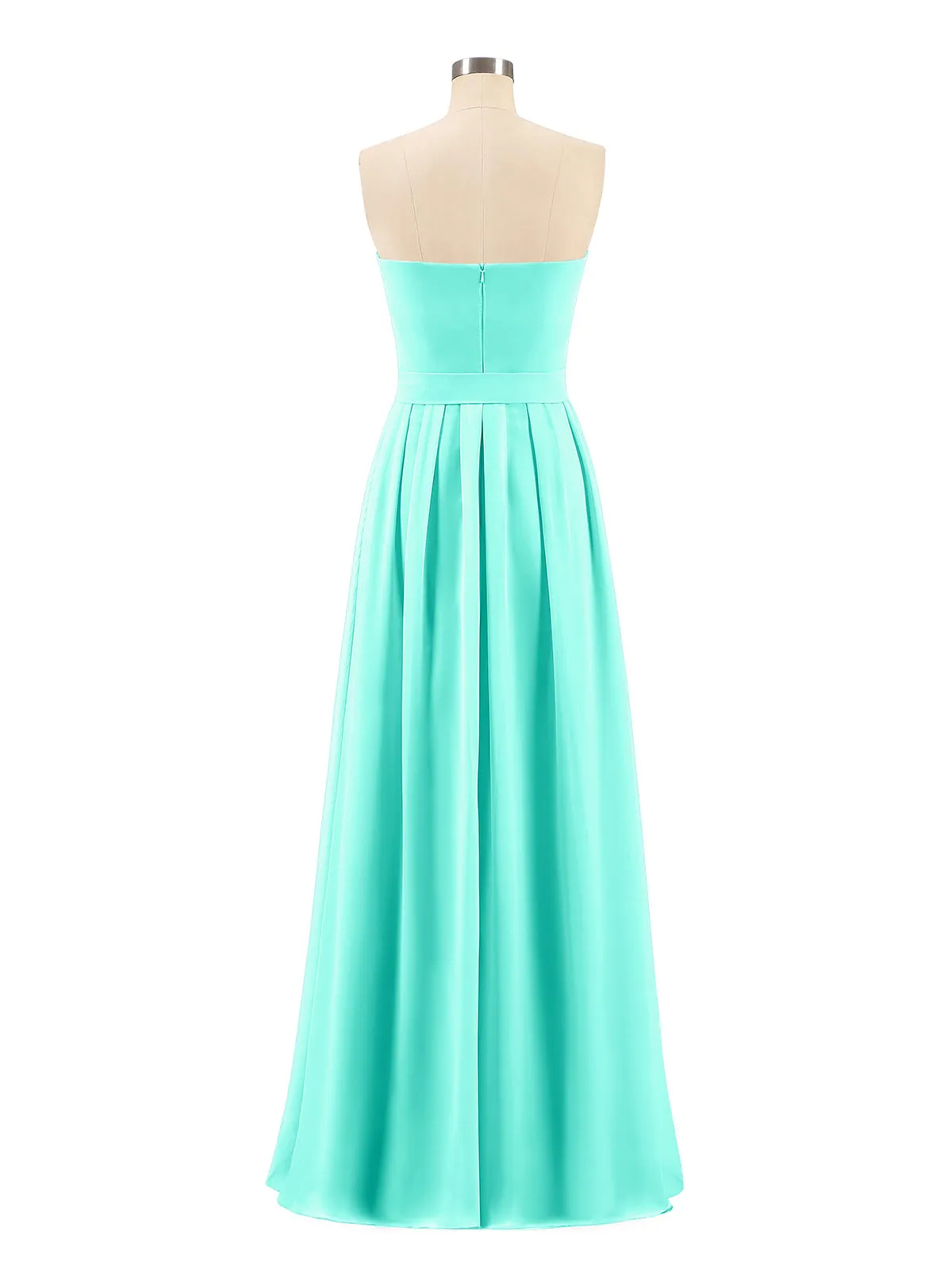 Chiffon Strapless Bridesmaid Gown with Sash-Spa