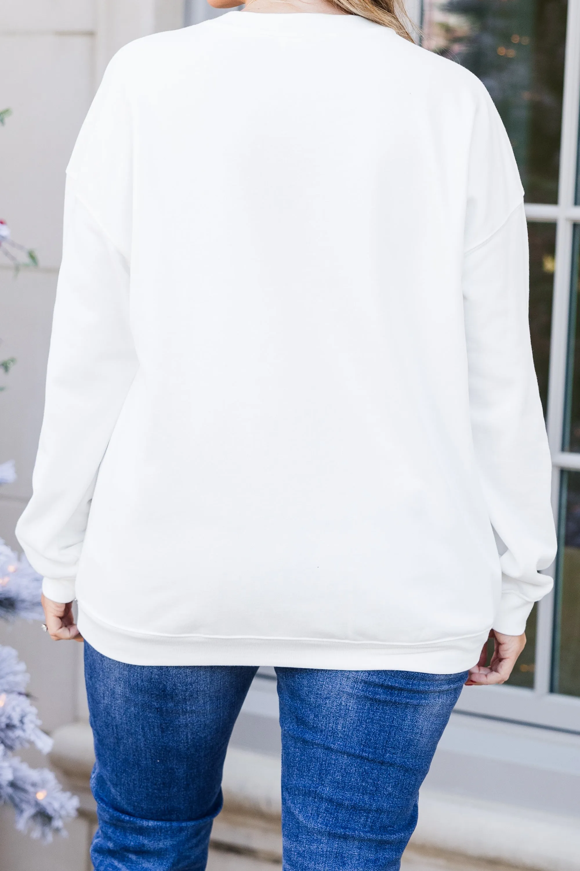 Coastal Christmas Pullover, White