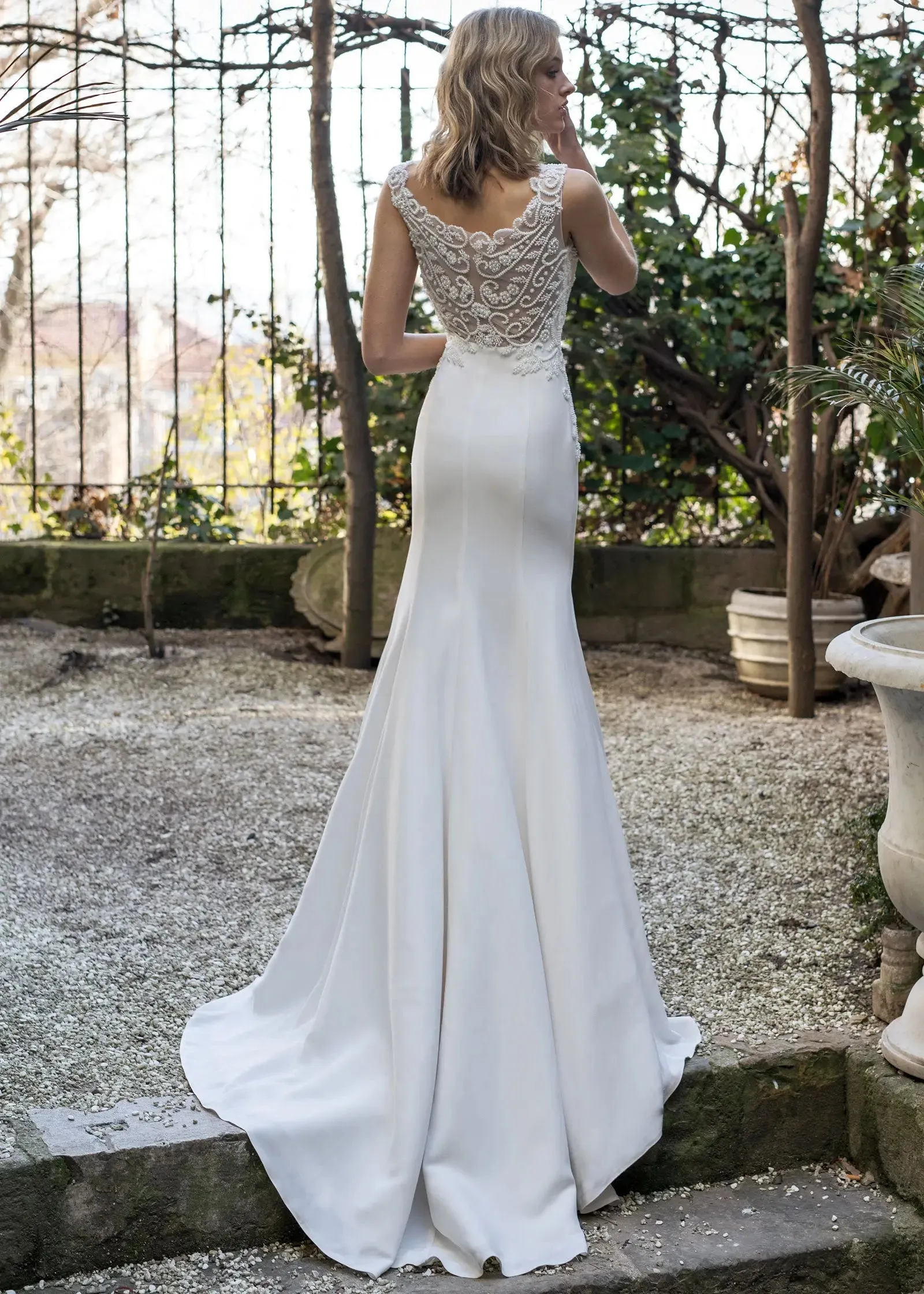 Effortlessly elegant in the AFWHarmony wedding dress.