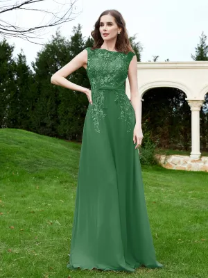 Elegant Illusion Lace Appliqued Dress With Buttons Emerald Plus Size