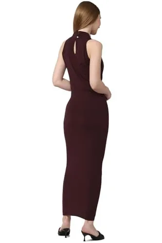 FOREVER 21 women's Polyester Classic Maxi Dress (599143_Maroon