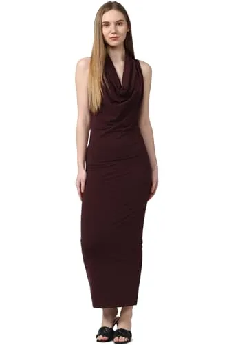 FOREVER 21 women's Polyester Classic Maxi Dress (599143_Maroon