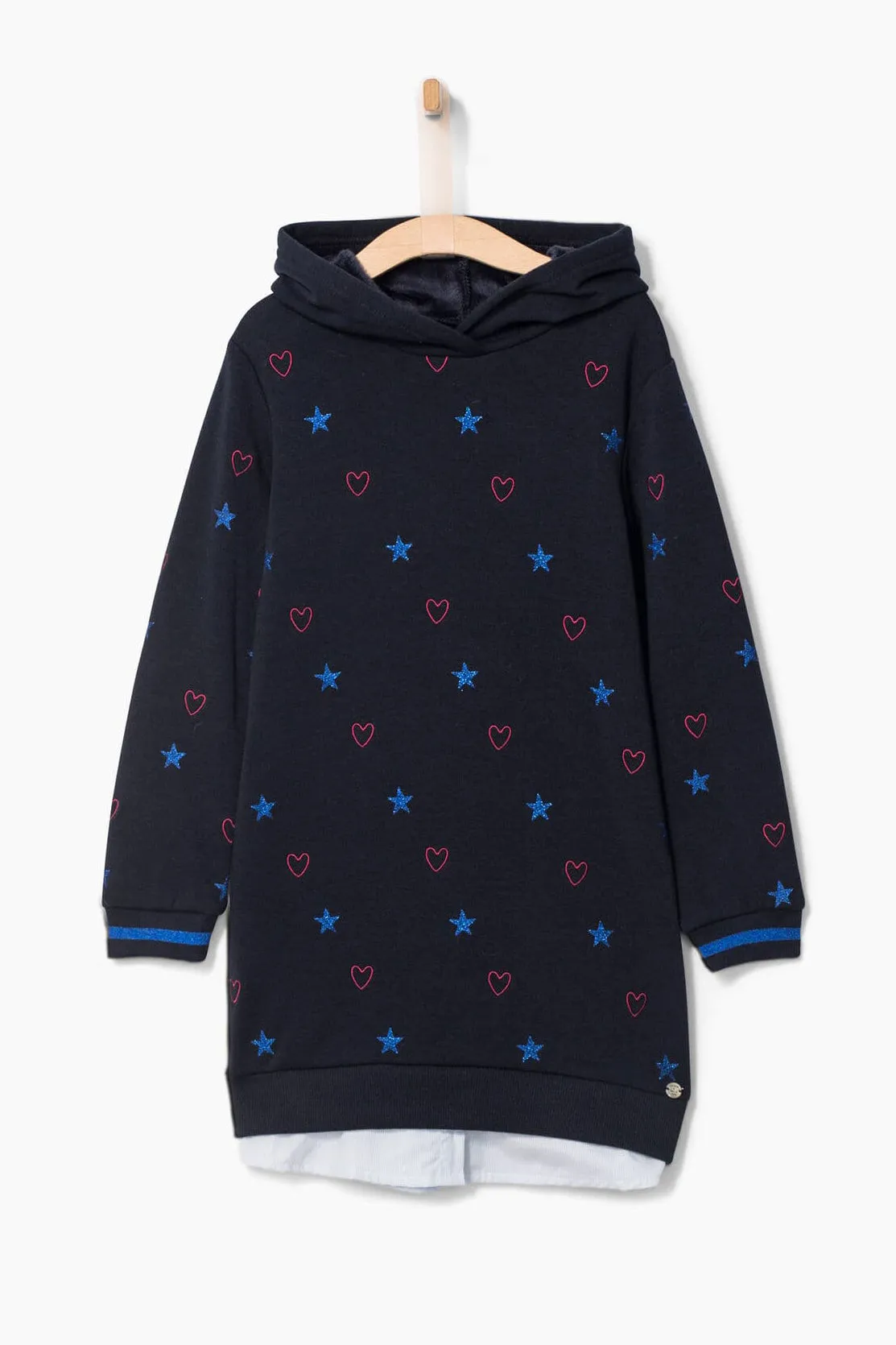 IKKS Hearts Hoodie Tunic Girls Dress