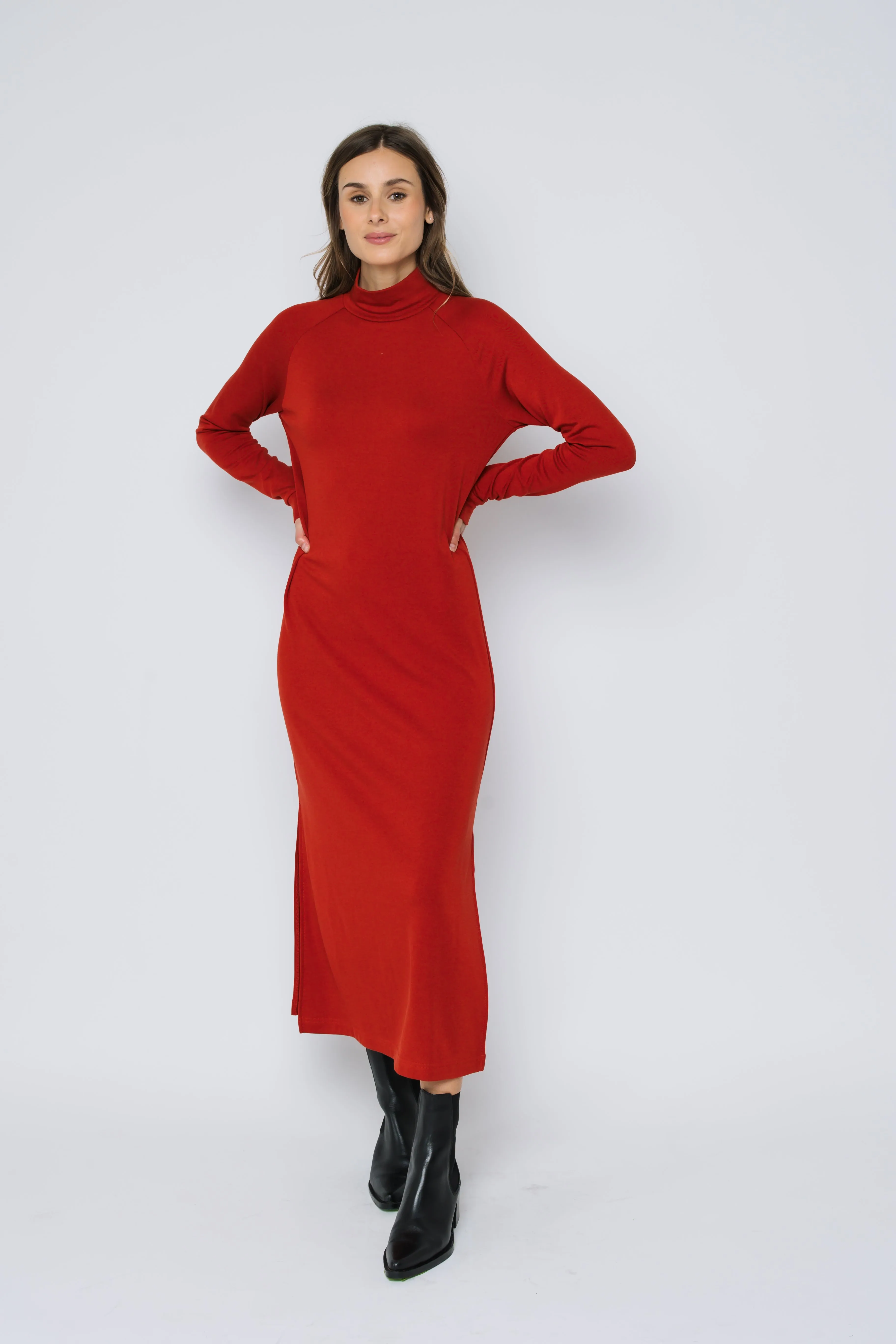 Ivy-Luxe Fleece Maxi Dress