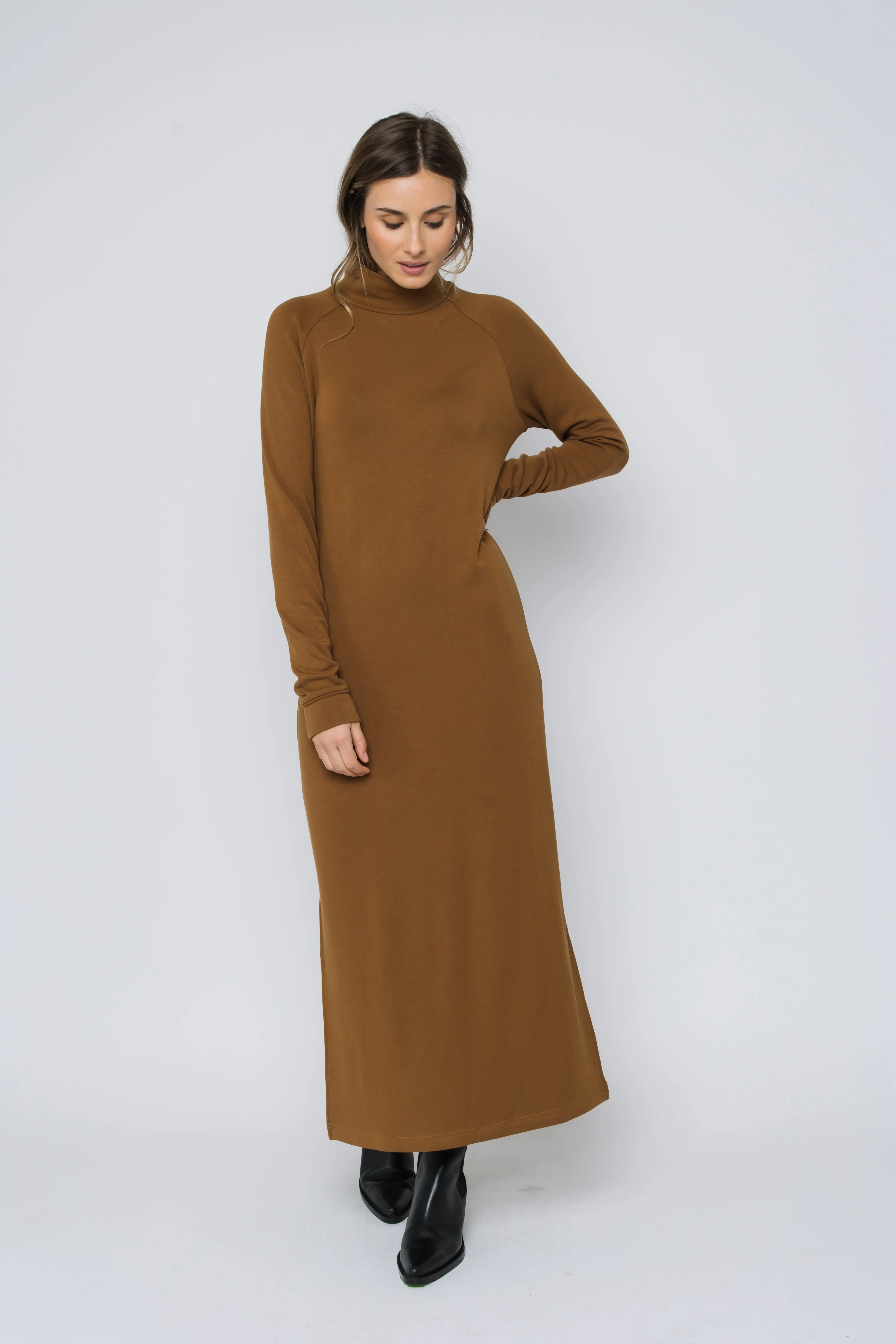 Ivy-Luxe Fleece Maxi Dress