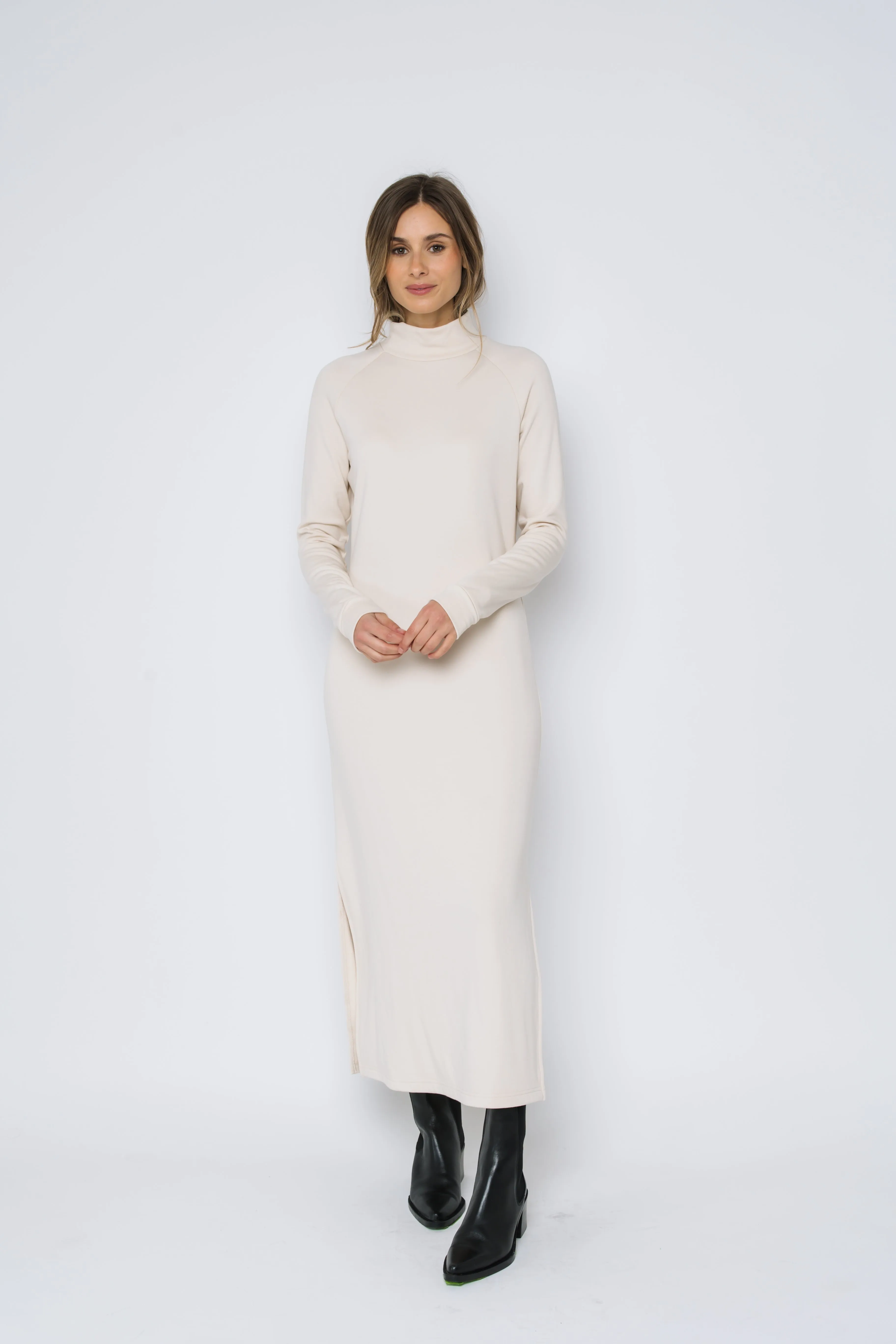 Ivy-Luxe Fleece Maxi Dress