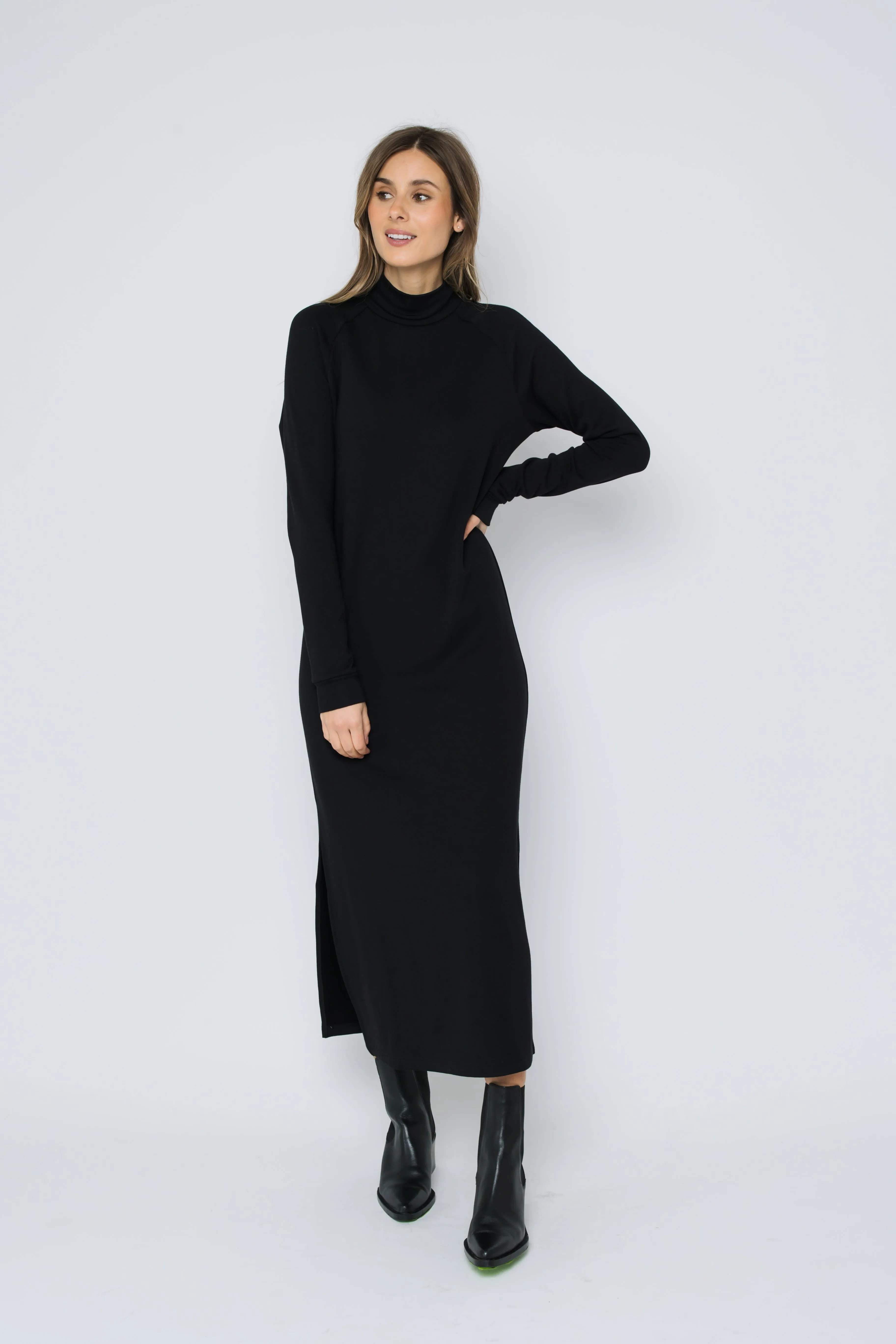 Ivy-Luxe Fleece Maxi Dress