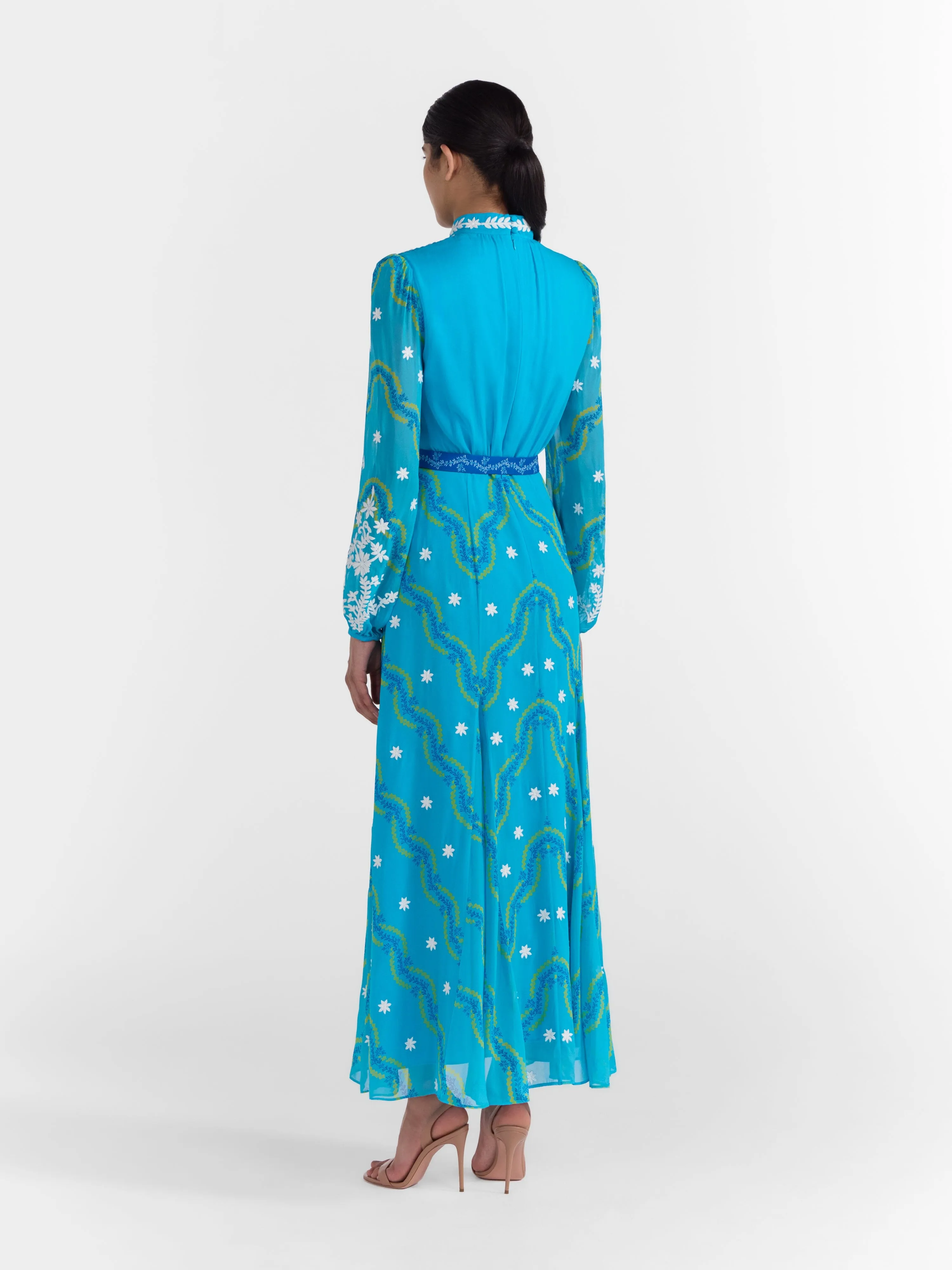 Jacqui B Dress in Sky Lacework