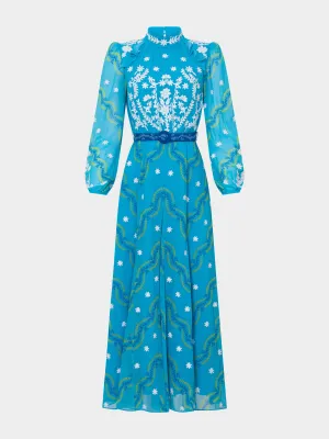 Jacqui B Dress in Sky Lacework