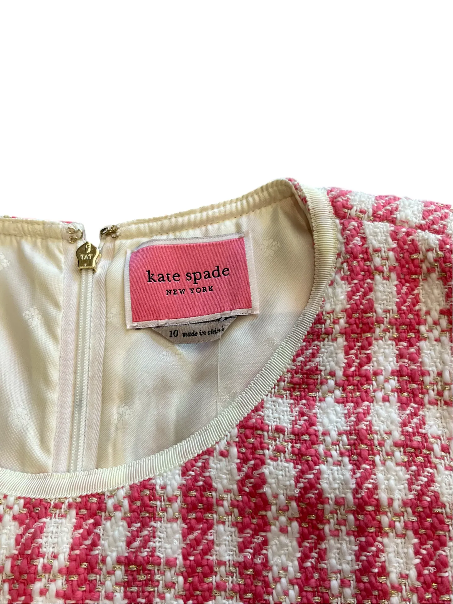 Kate Spade Tweed Pink Plaid /10