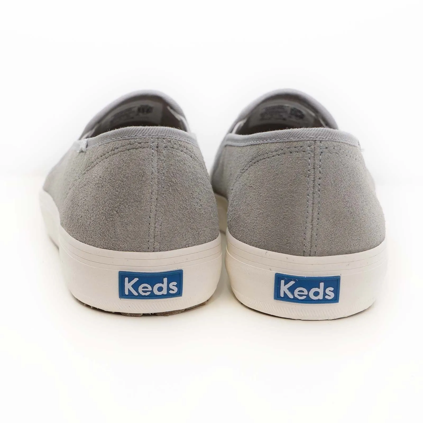 Keds Double Decker Shoes Suede Leather Grey Slip-ons Trainers