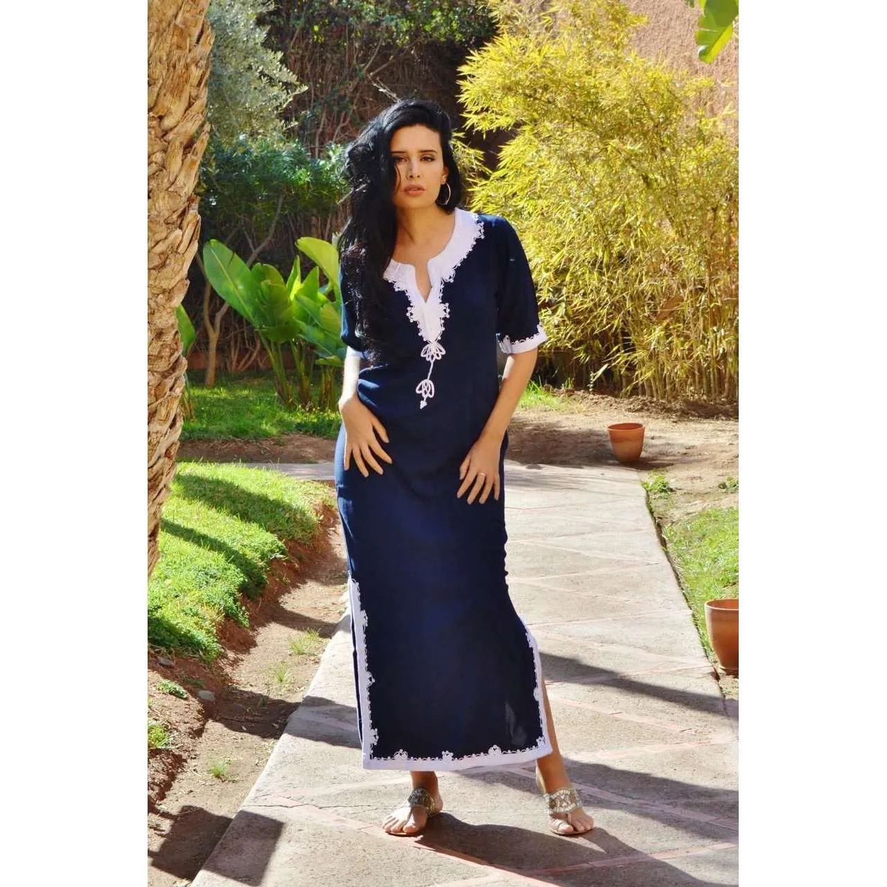 Khalida Style Navy Blue Caftan Kaftan