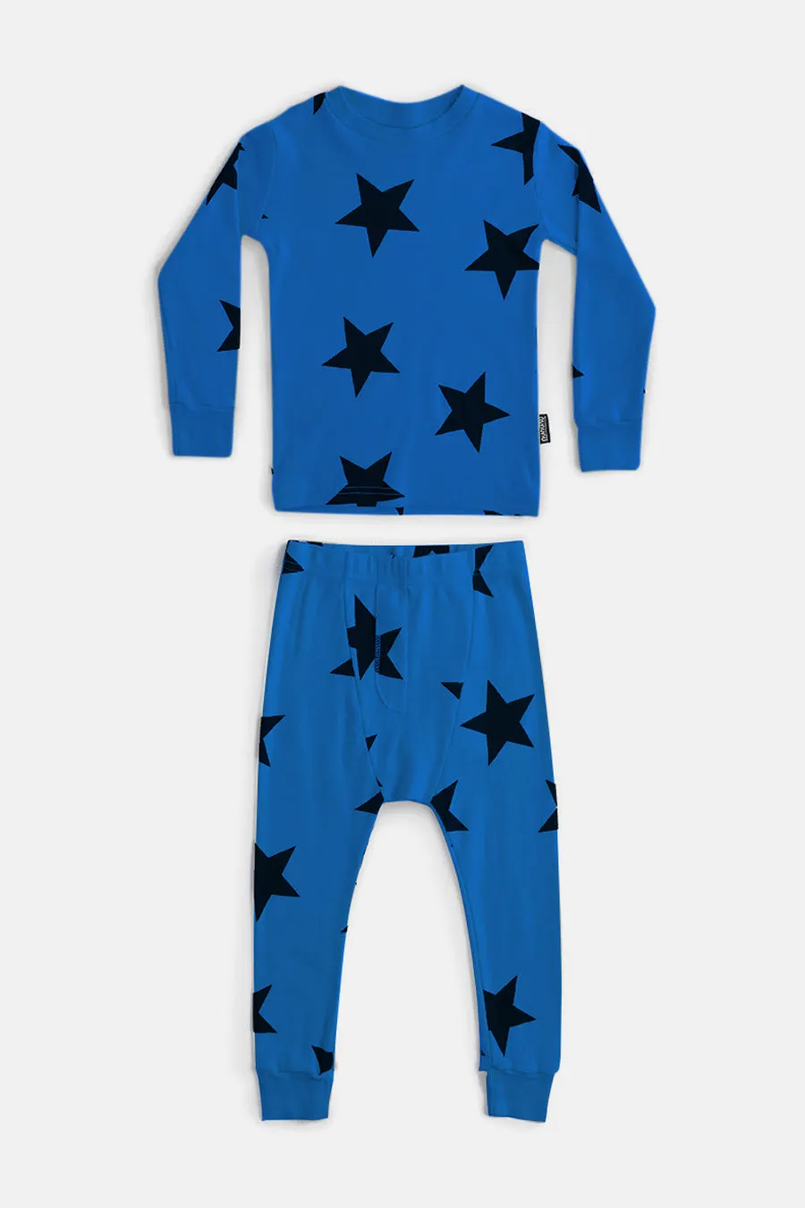 Kids Pajamas Nununu Star 2 Piece Set - Blue