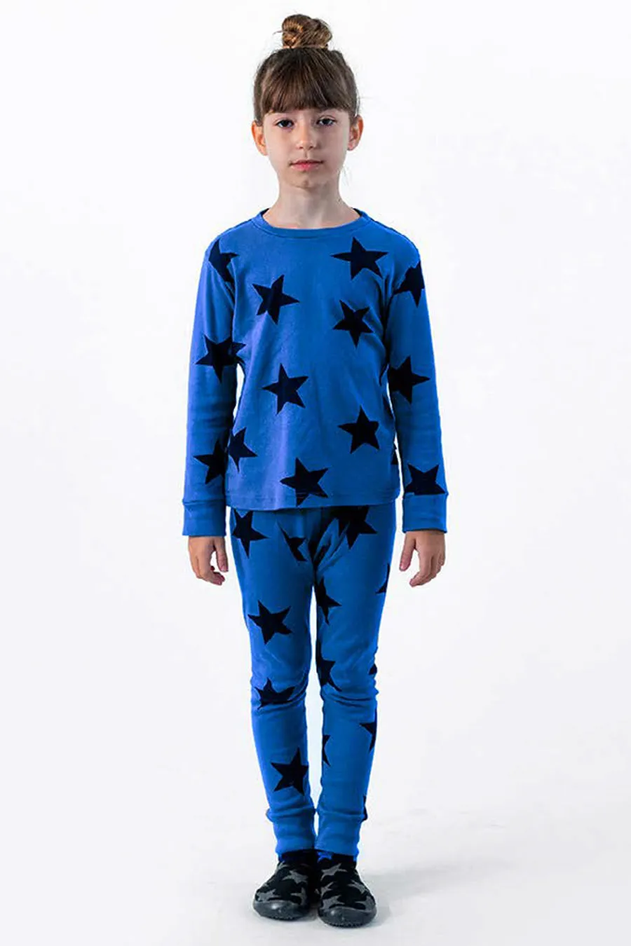 Kids Pajamas Nununu Star 2 Piece Set - Blue