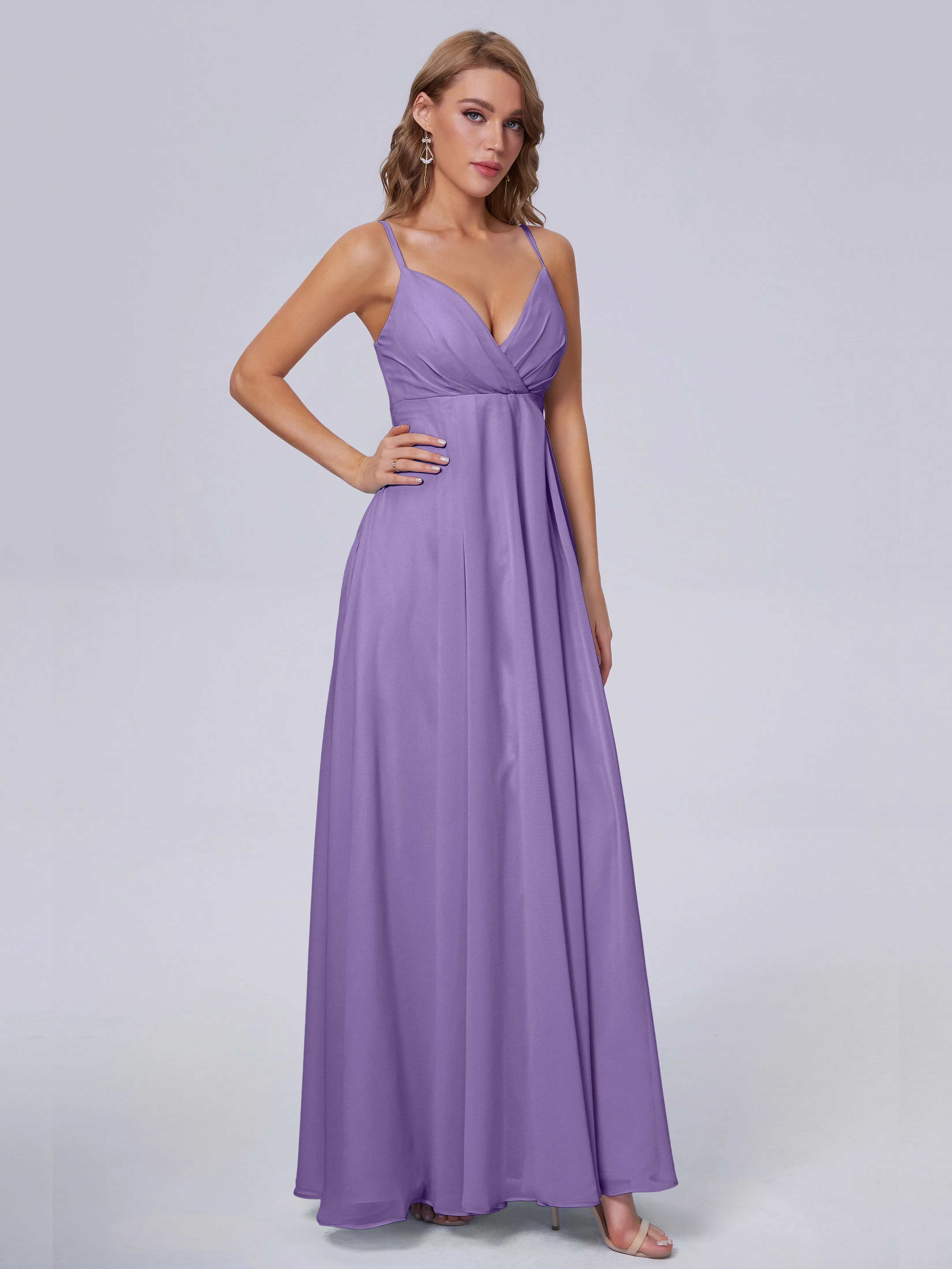 Laila Classic Spaghetti Straps Chiffon Bridesmaid Dresses