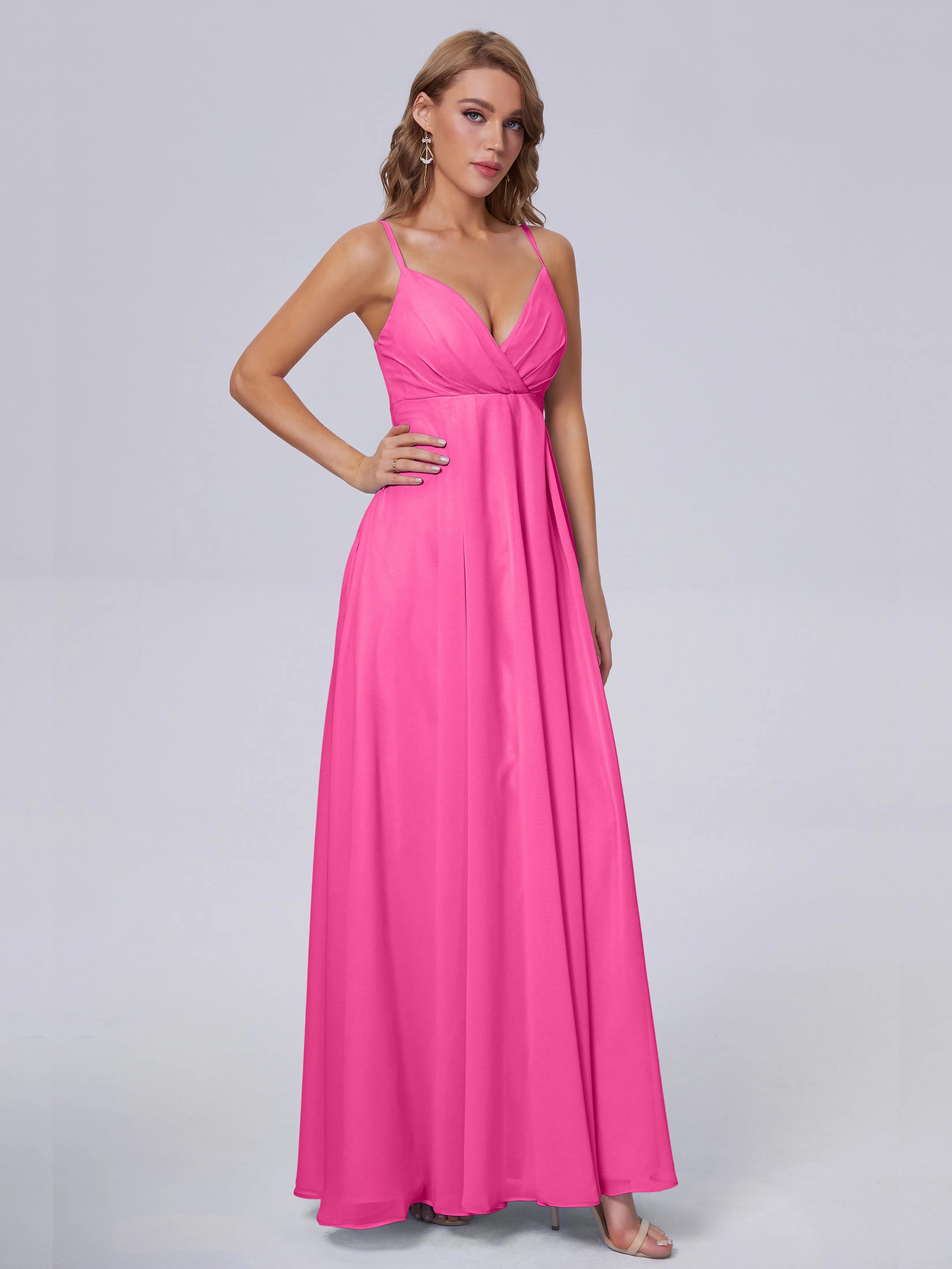 Laila Classic Spaghetti Straps Chiffon Bridesmaid Dresses