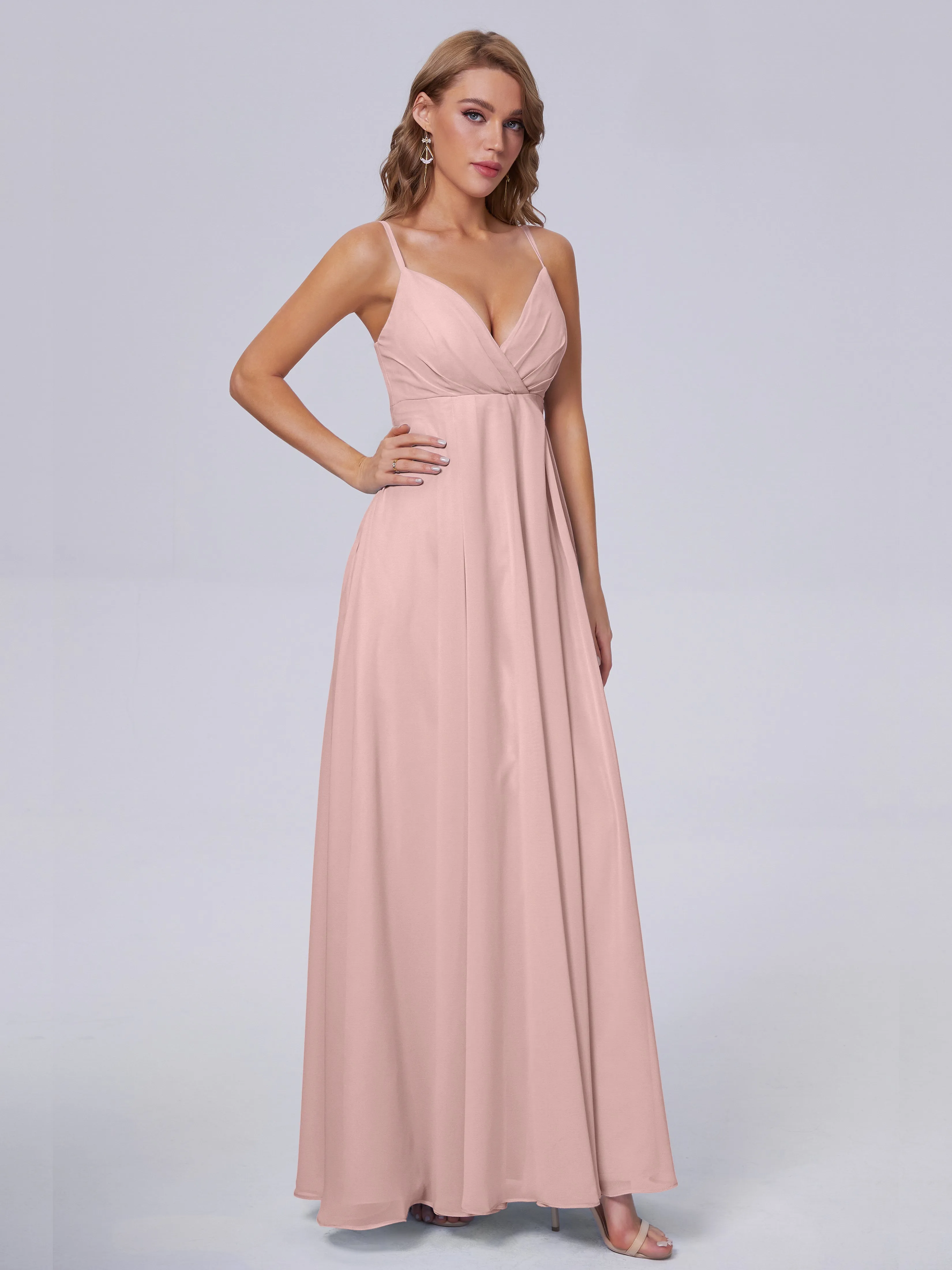 Laila Classic Spaghetti Straps Chiffon Bridesmaid Dresses