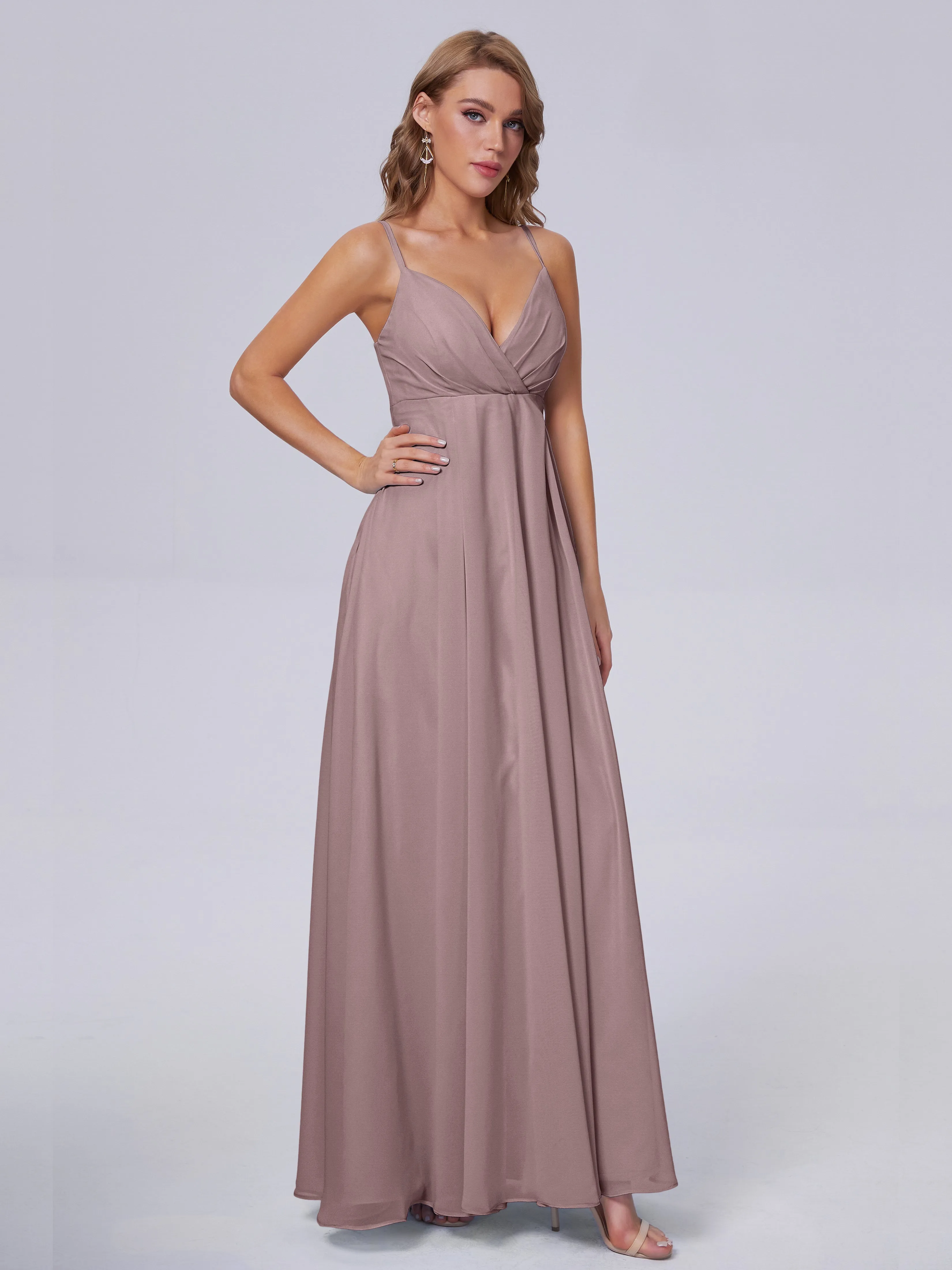 Laila Classic Spaghetti Straps Chiffon Bridesmaid Dresses