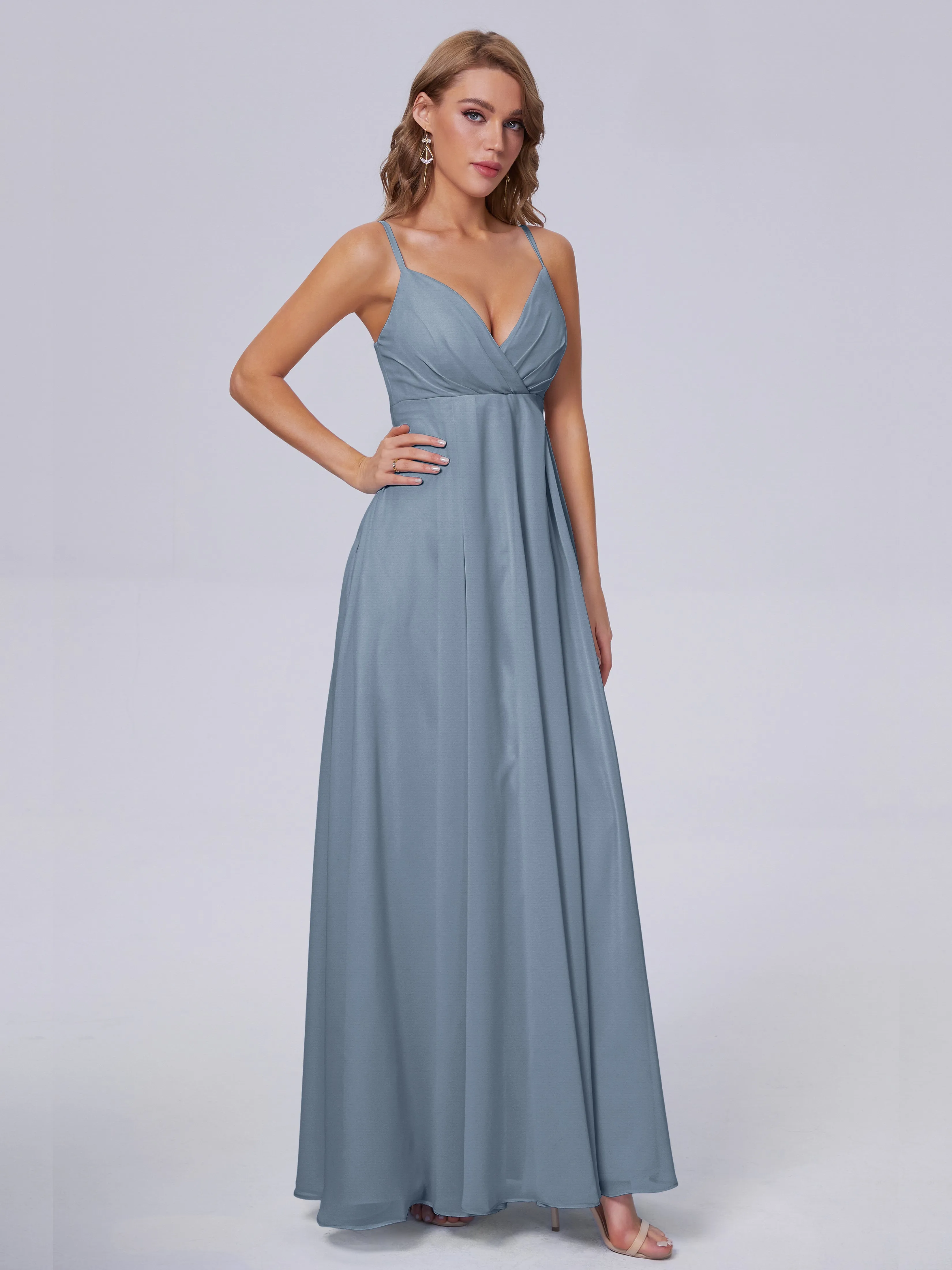 Laila Classic Spaghetti Straps Chiffon Bridesmaid Dresses