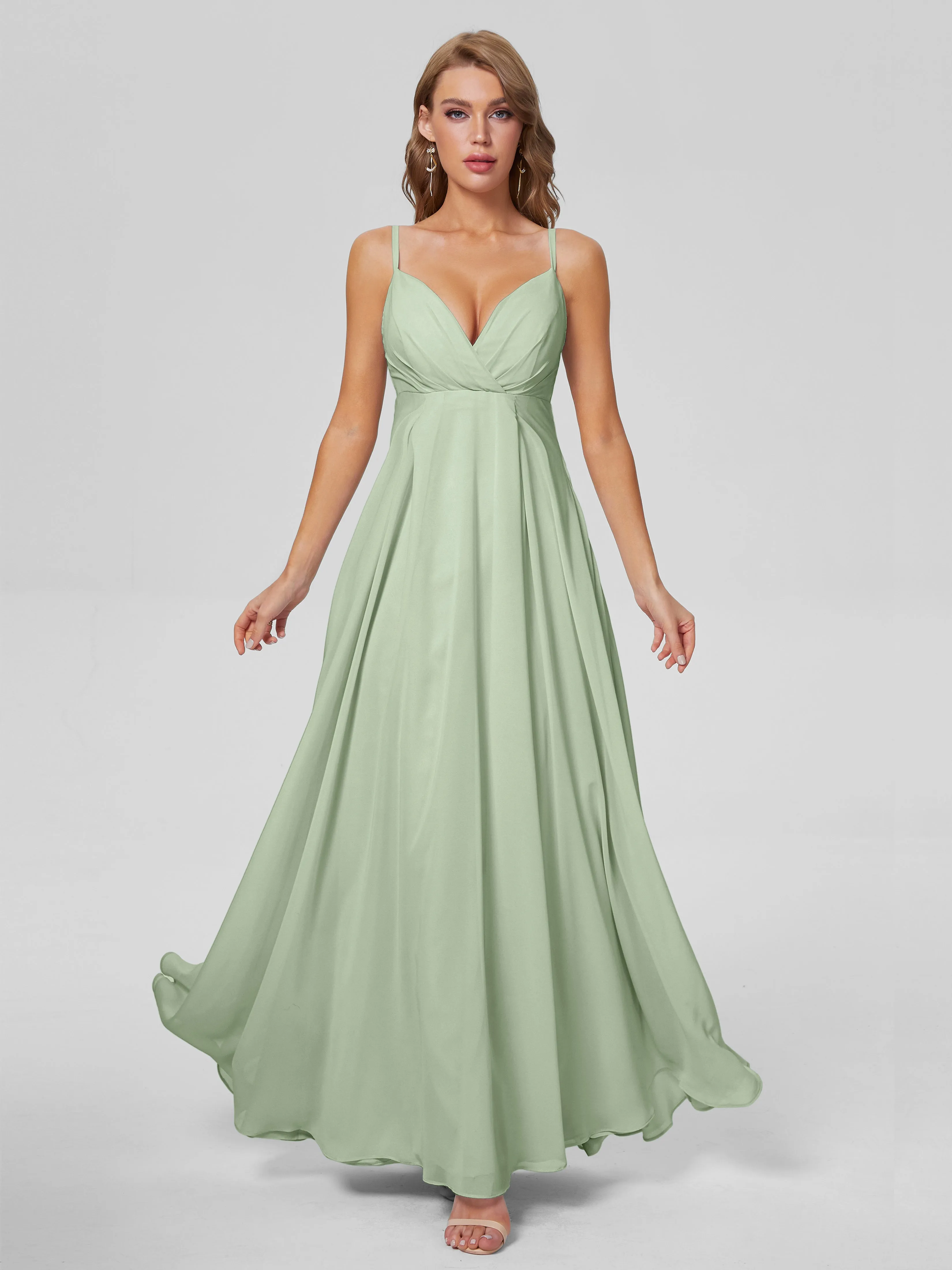 Laila Classic Spaghetti Straps Chiffon Bridesmaid Dresses