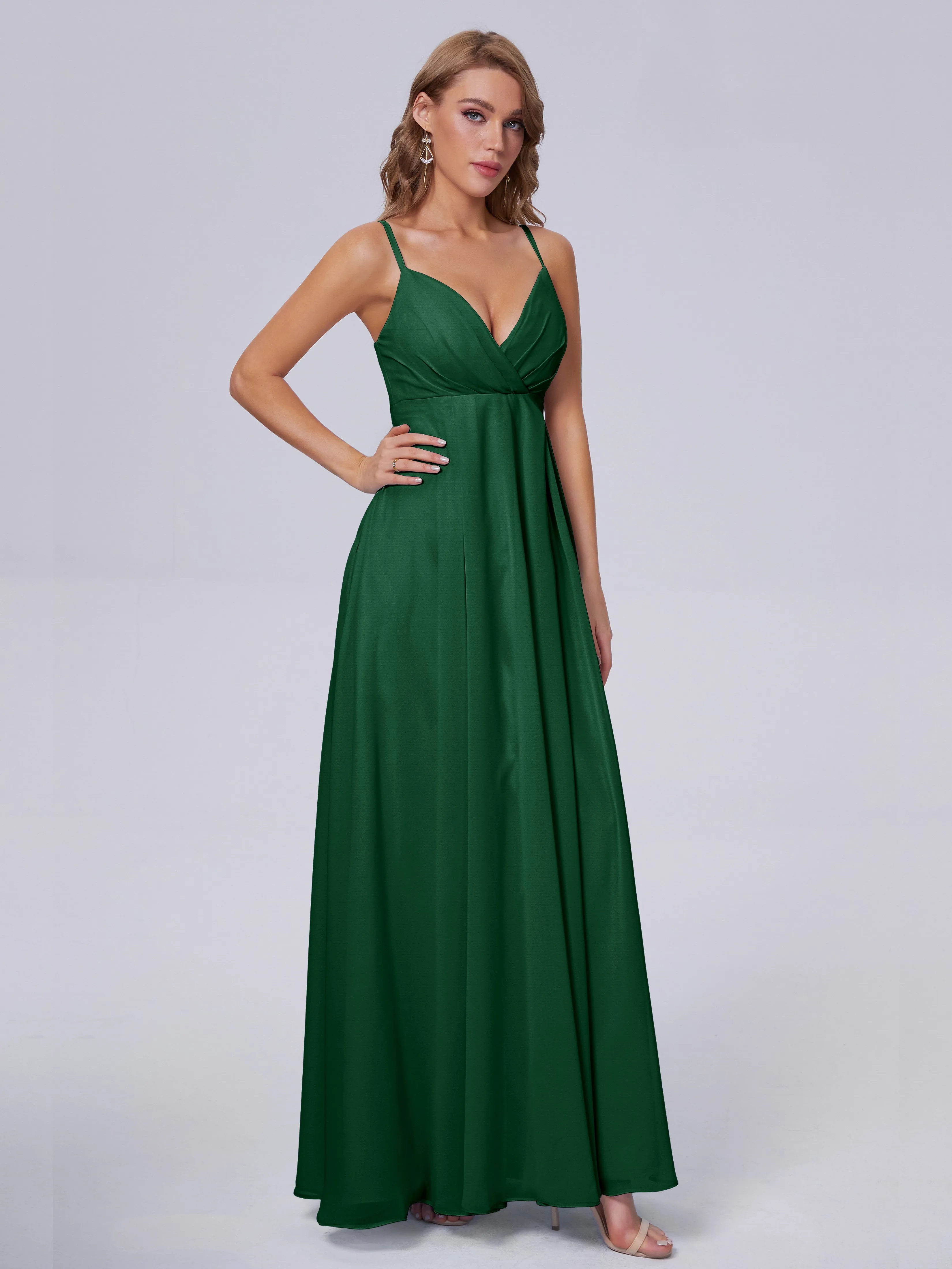 Laila Classic Spaghetti Straps Chiffon Bridesmaid Dresses