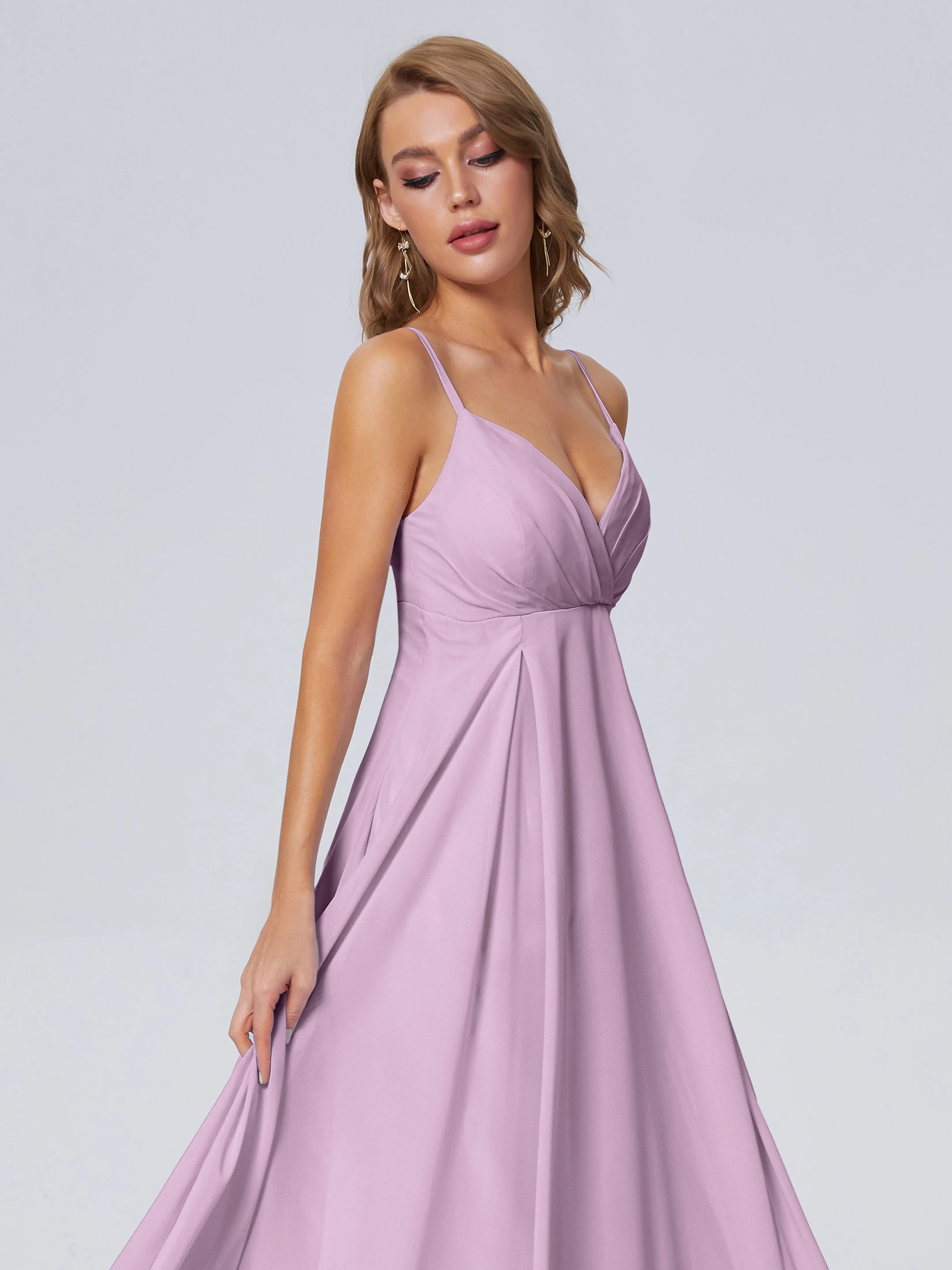 Laila Classic Spaghetti Straps Chiffon Bridesmaid Dresses