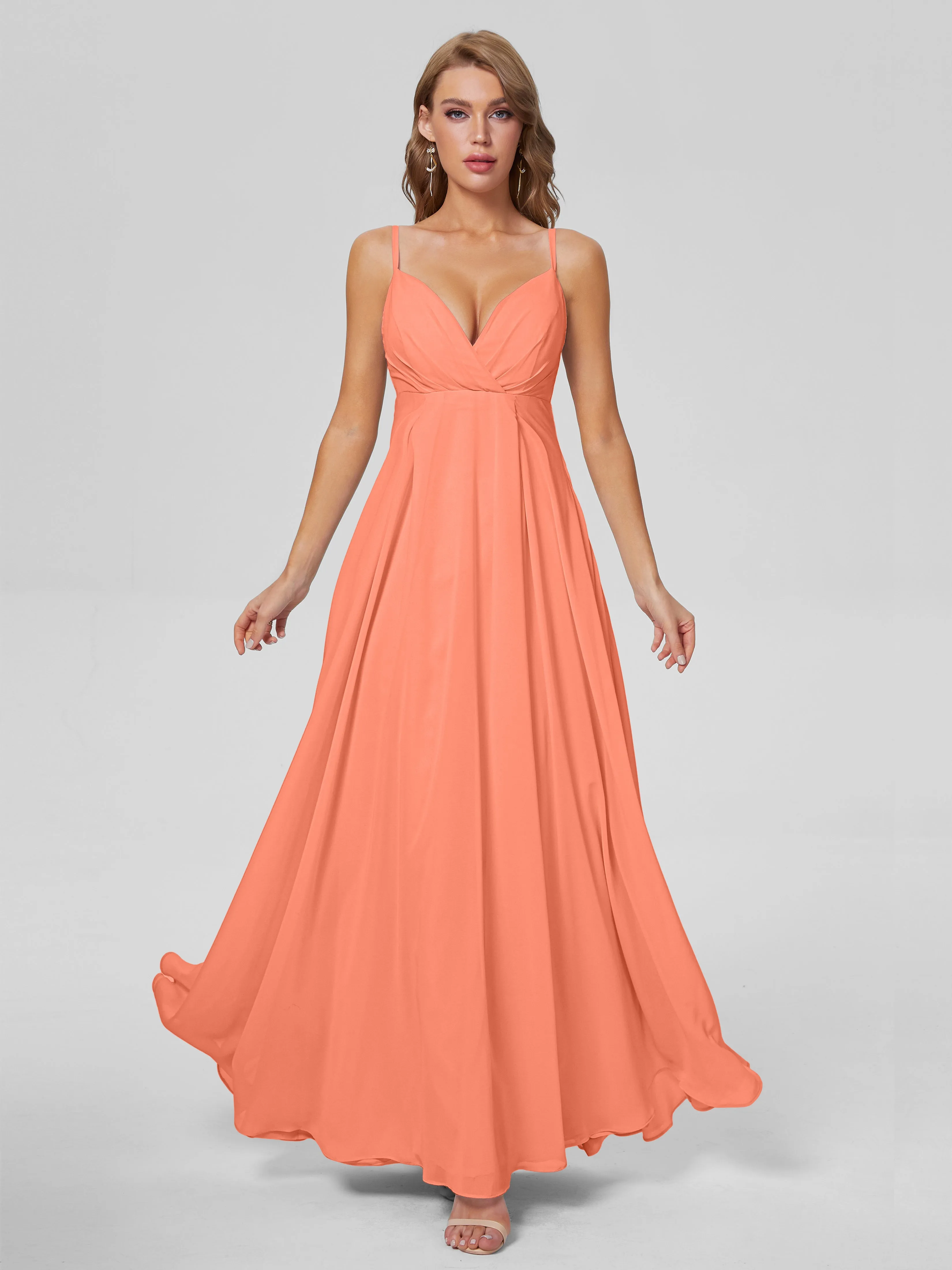 Laila Classic Spaghetti Straps Chiffon Bridesmaid Dresses