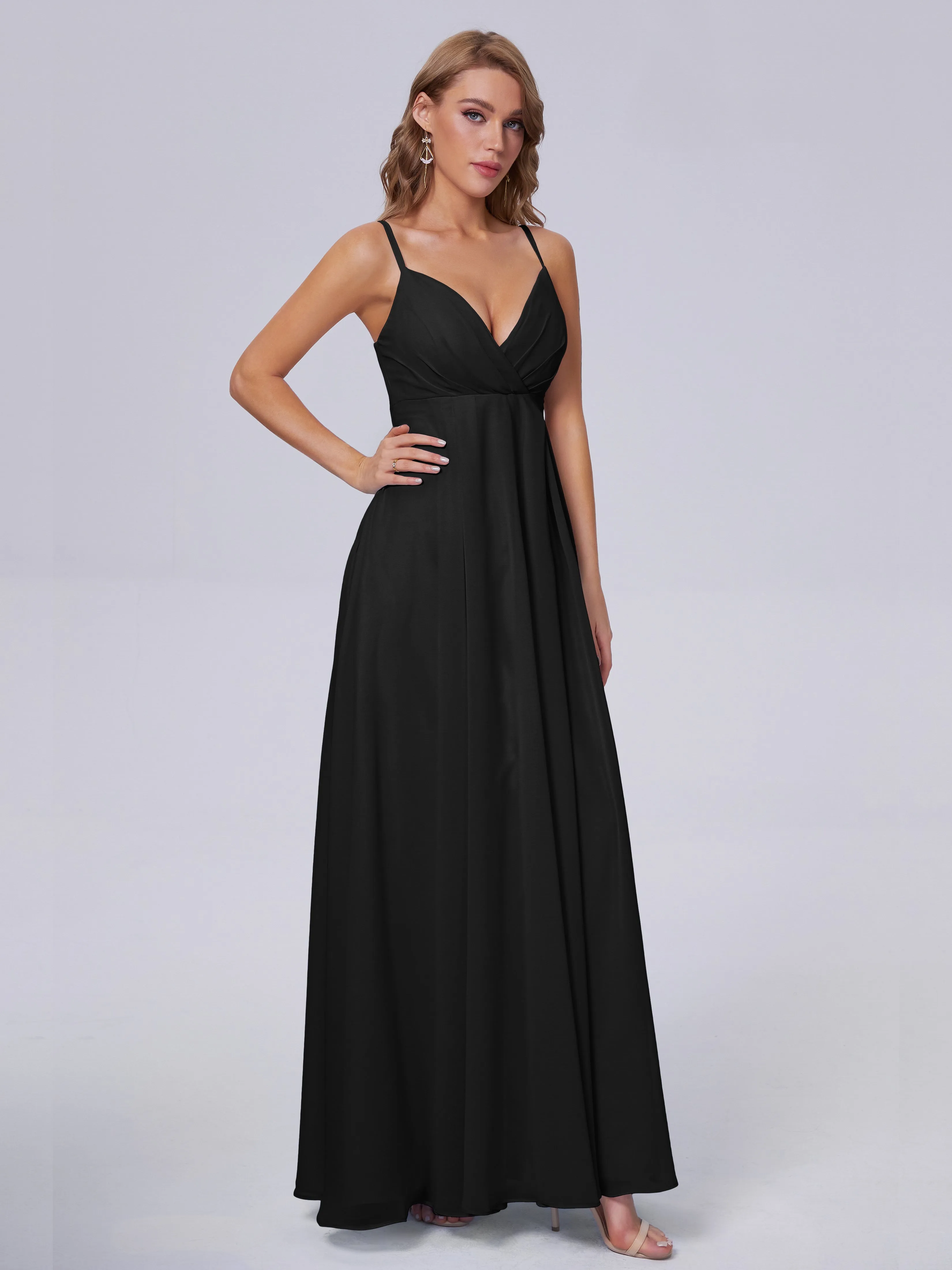 Laila Classic Spaghetti Straps Chiffon Bridesmaid Dresses