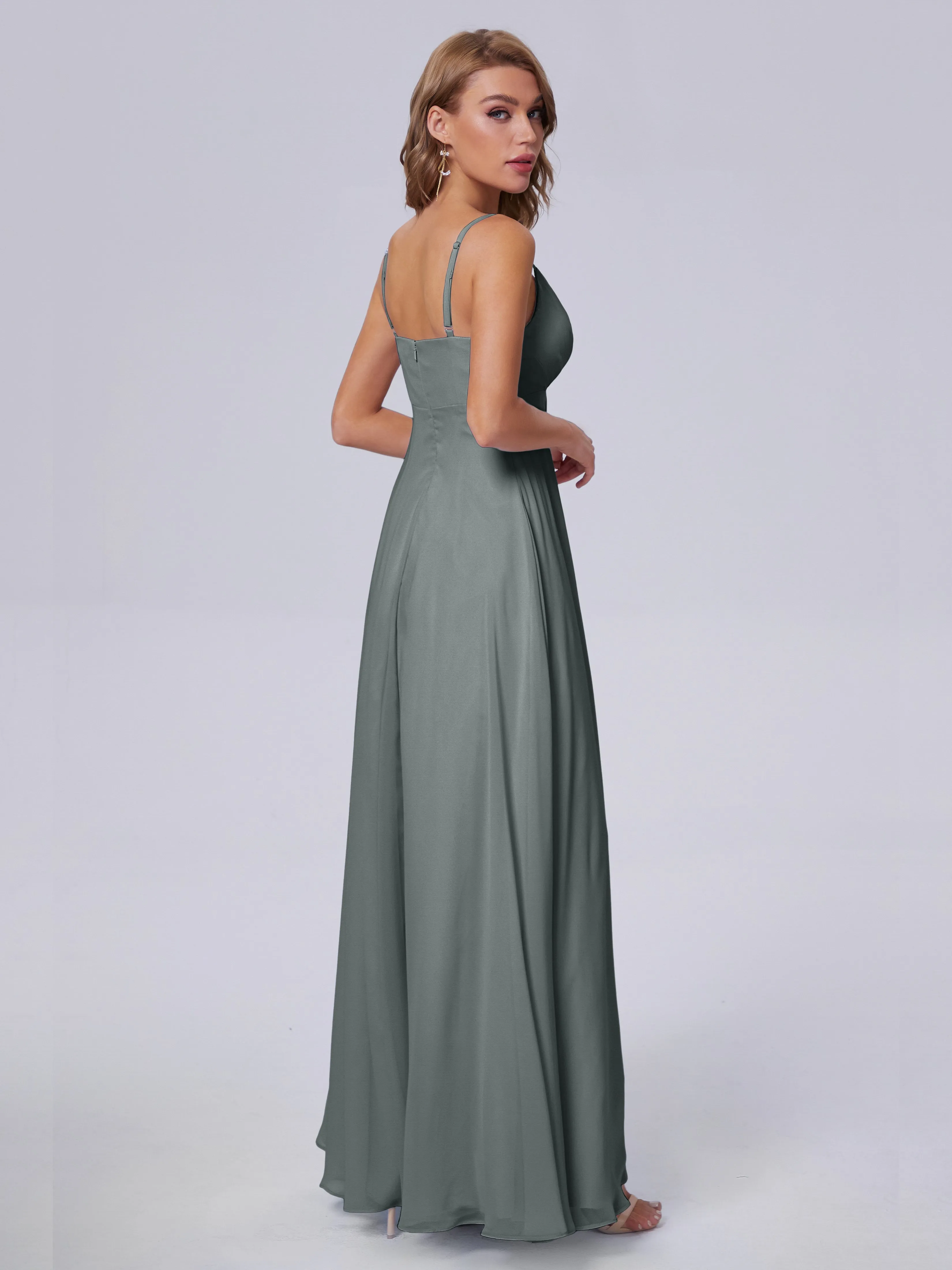 Laila Classic Spaghetti Straps Chiffon Bridesmaid Dresses