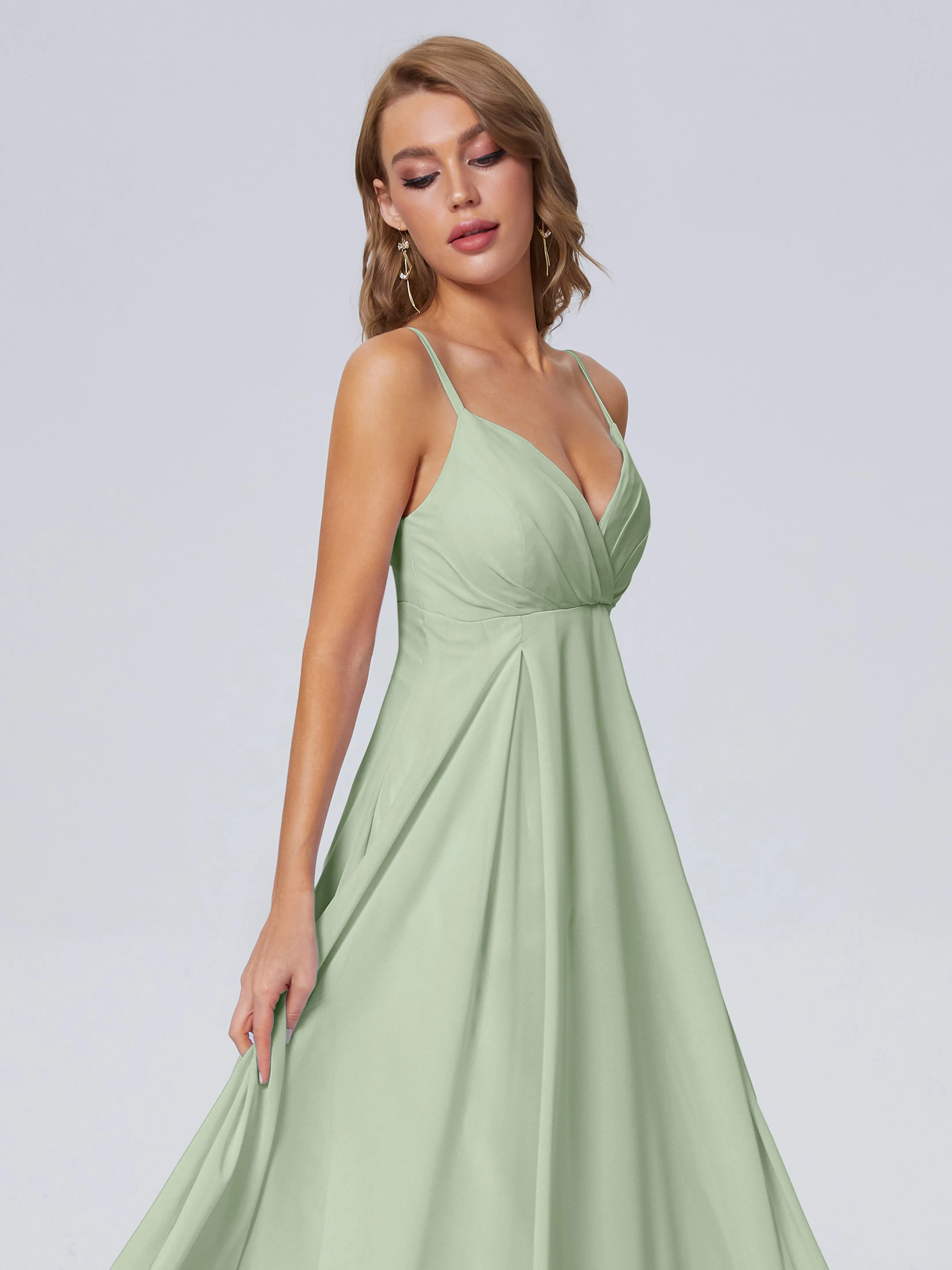 Laila Classic Spaghetti Straps Chiffon Bridesmaid Dresses