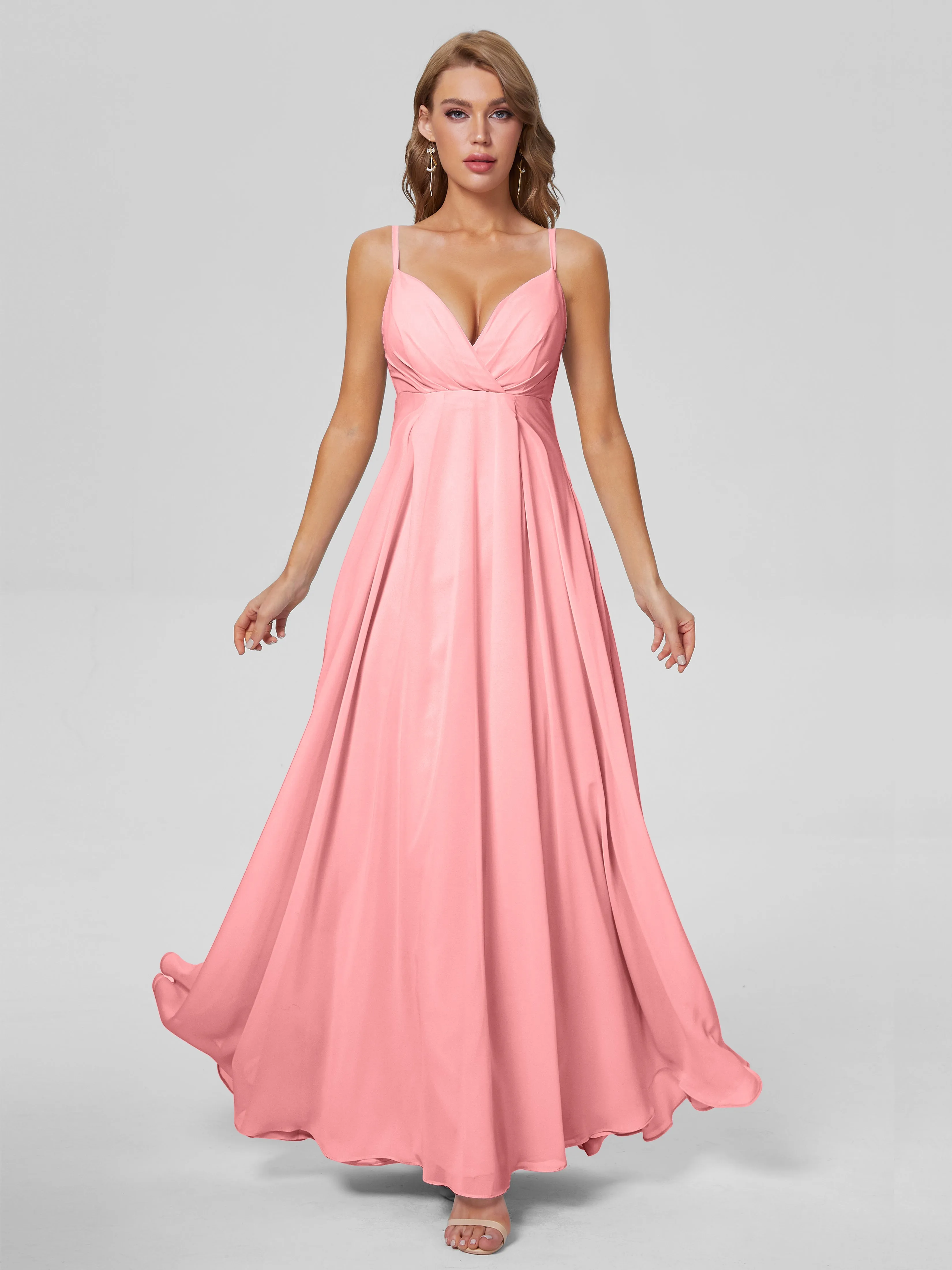 Laila Classic Spaghetti Straps Chiffon Bridesmaid Dresses