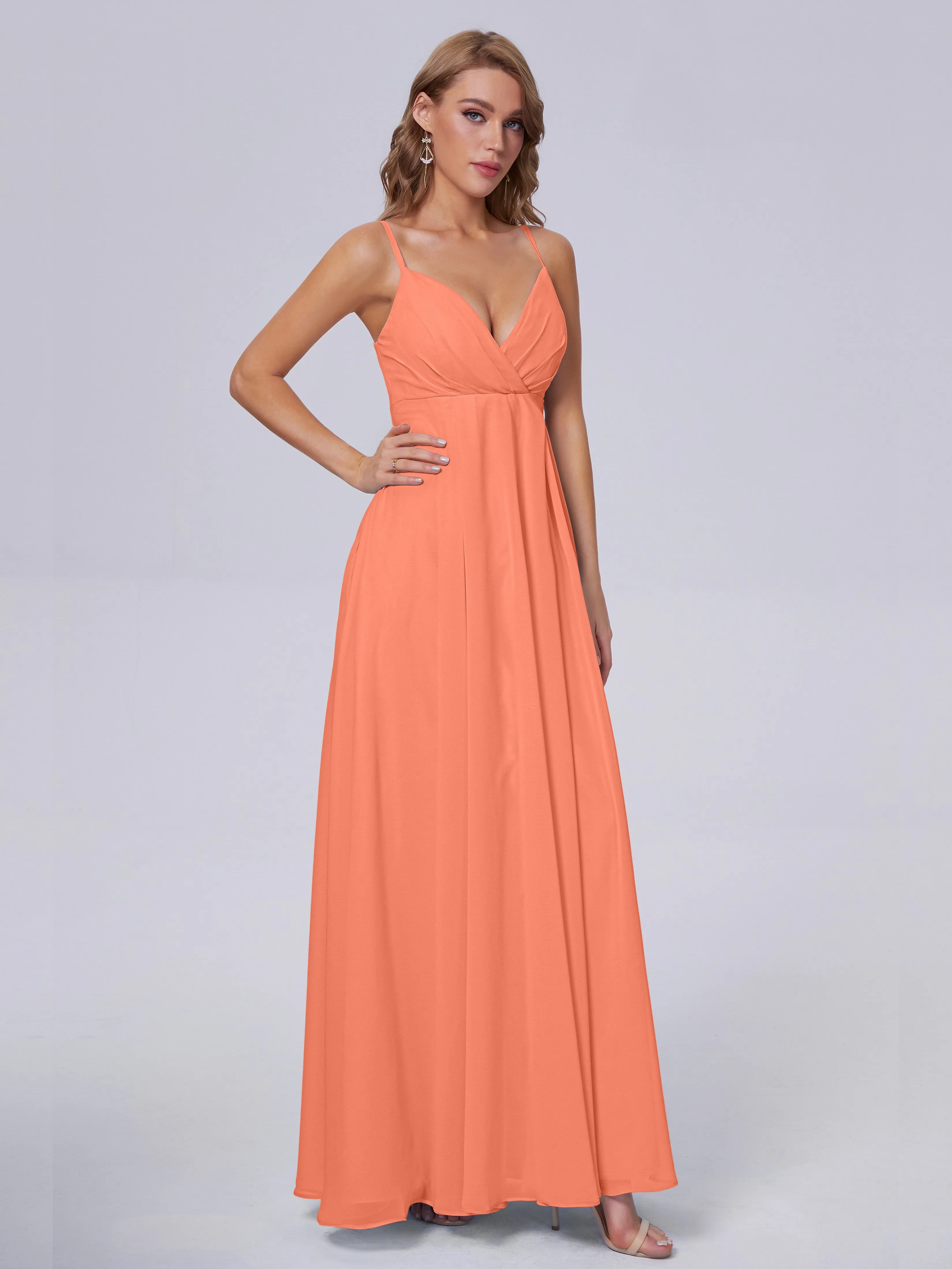 Laila Classic Spaghetti Straps Chiffon Bridesmaid Dresses