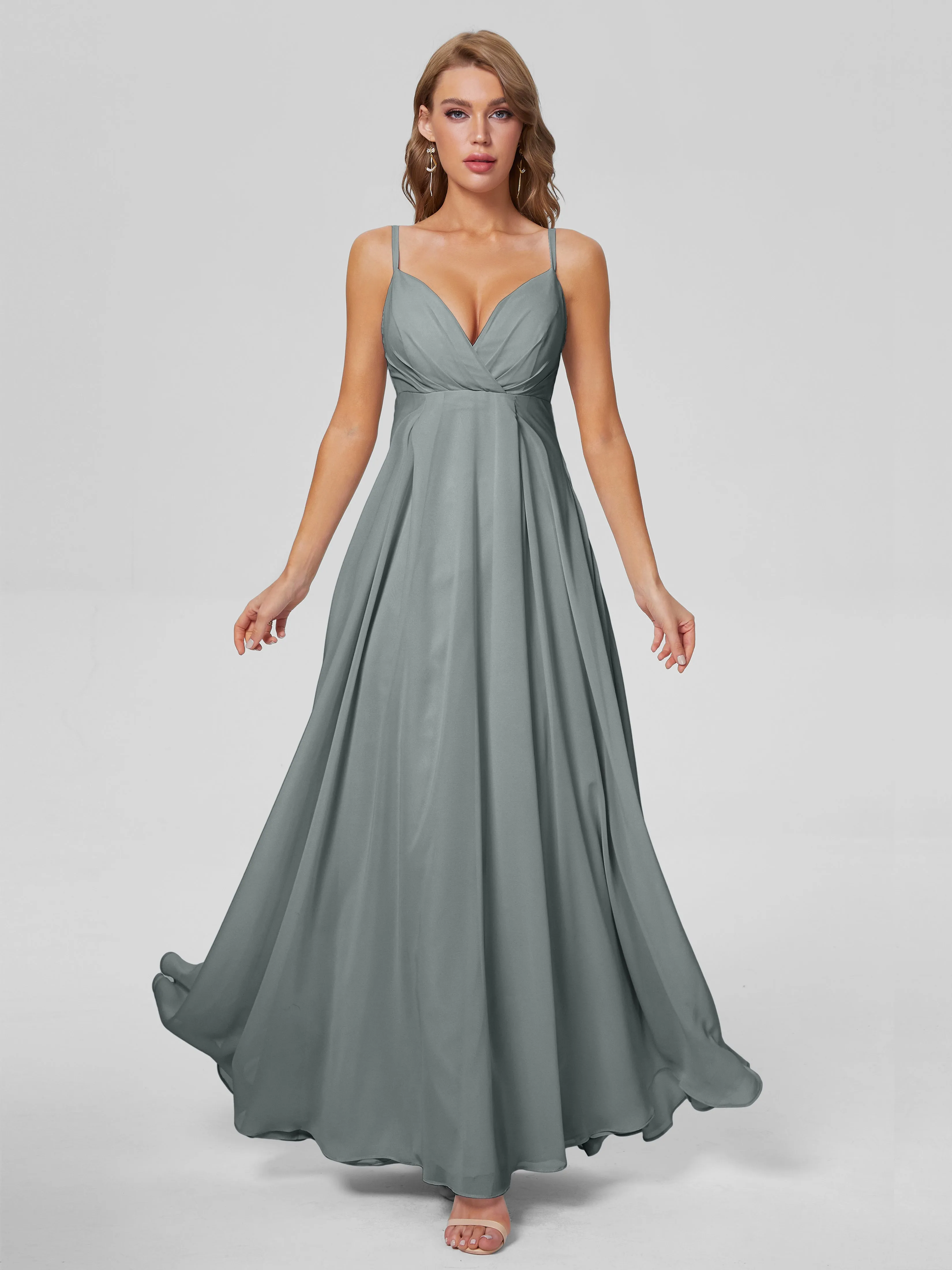 Laila Classic Spaghetti Straps Chiffon Bridesmaid Dresses