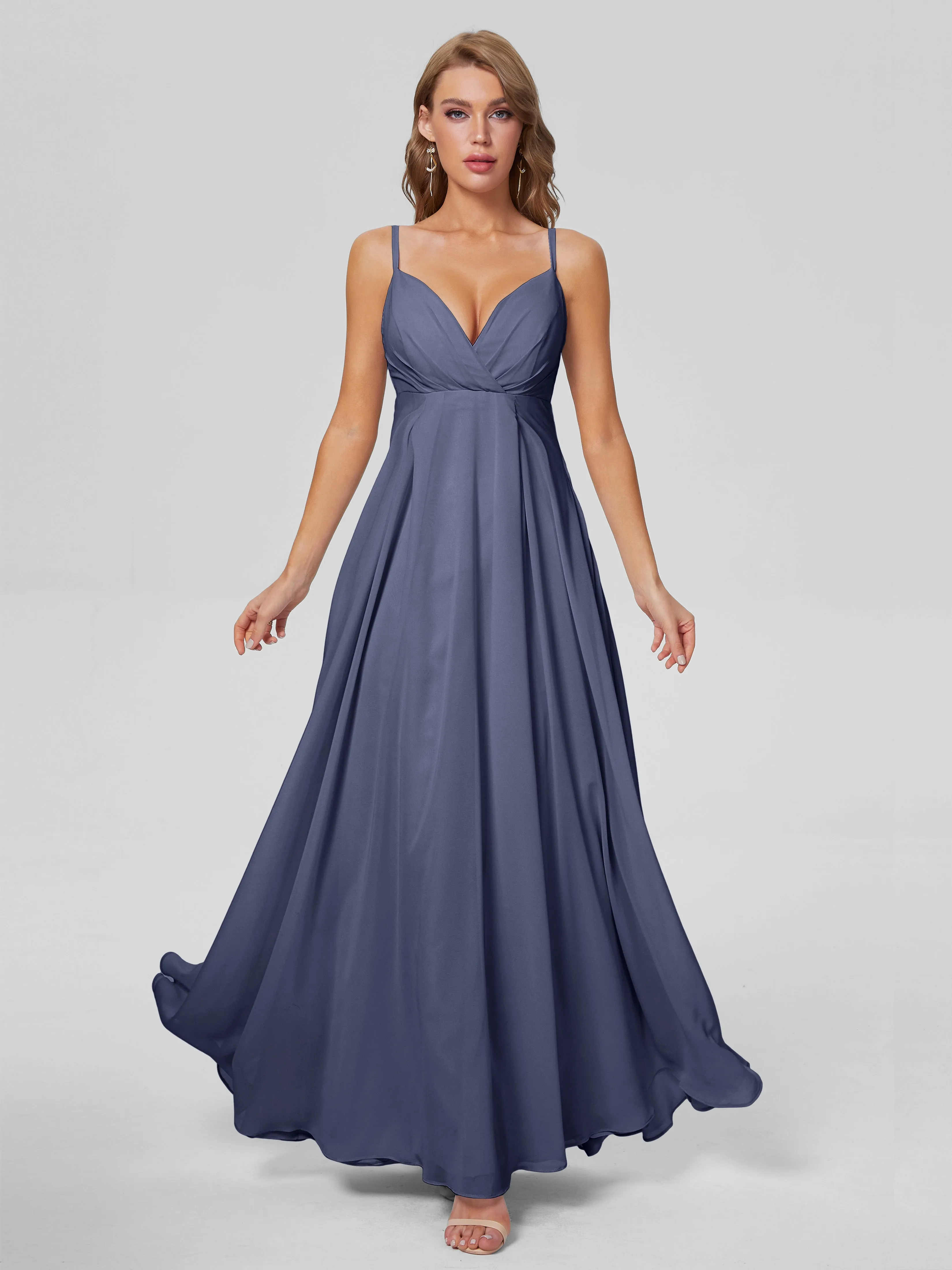 Laila Classic Spaghetti Straps Chiffon Bridesmaid Dresses