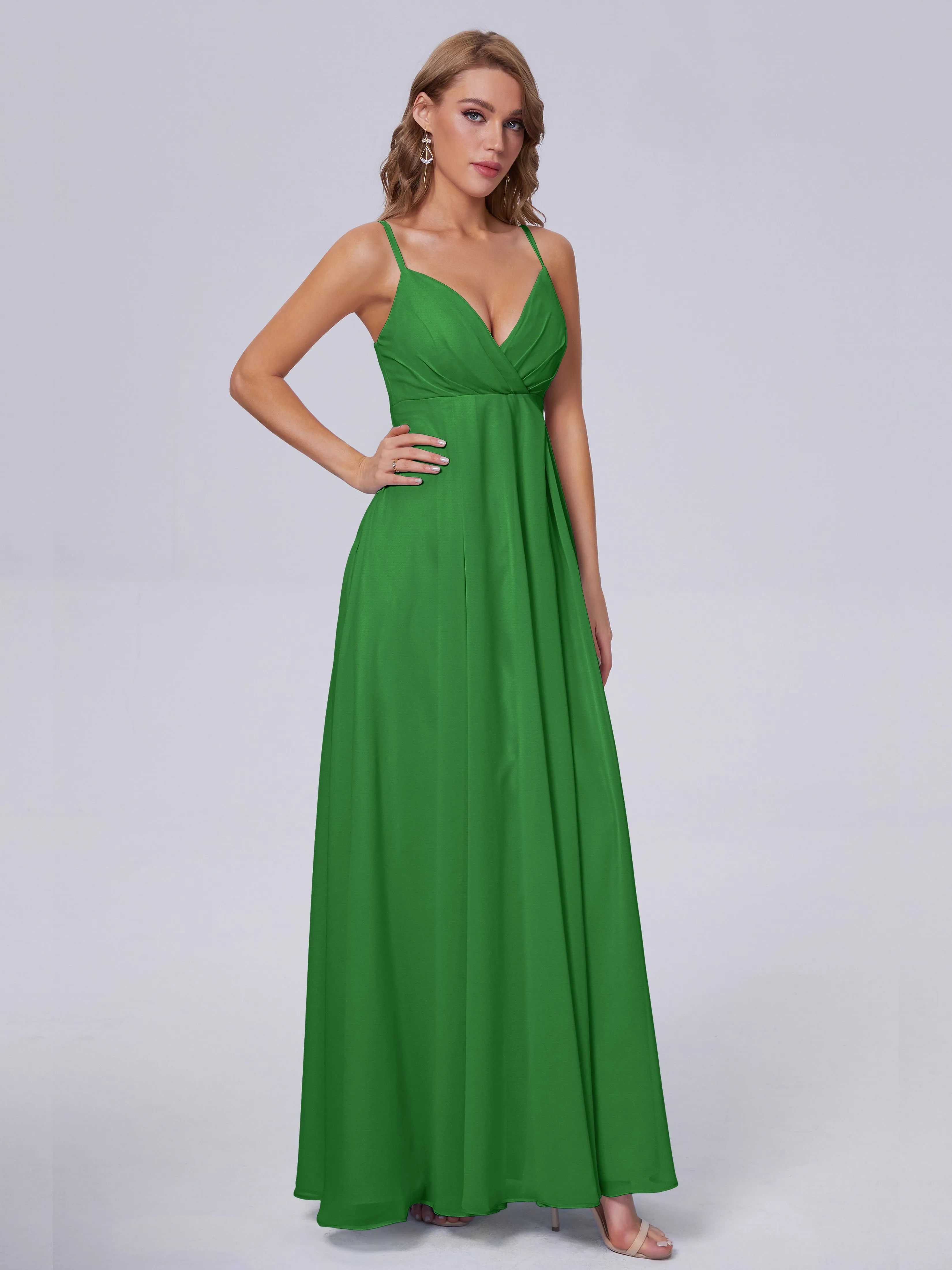 Laila Classic Spaghetti Straps Chiffon Bridesmaid Dresses