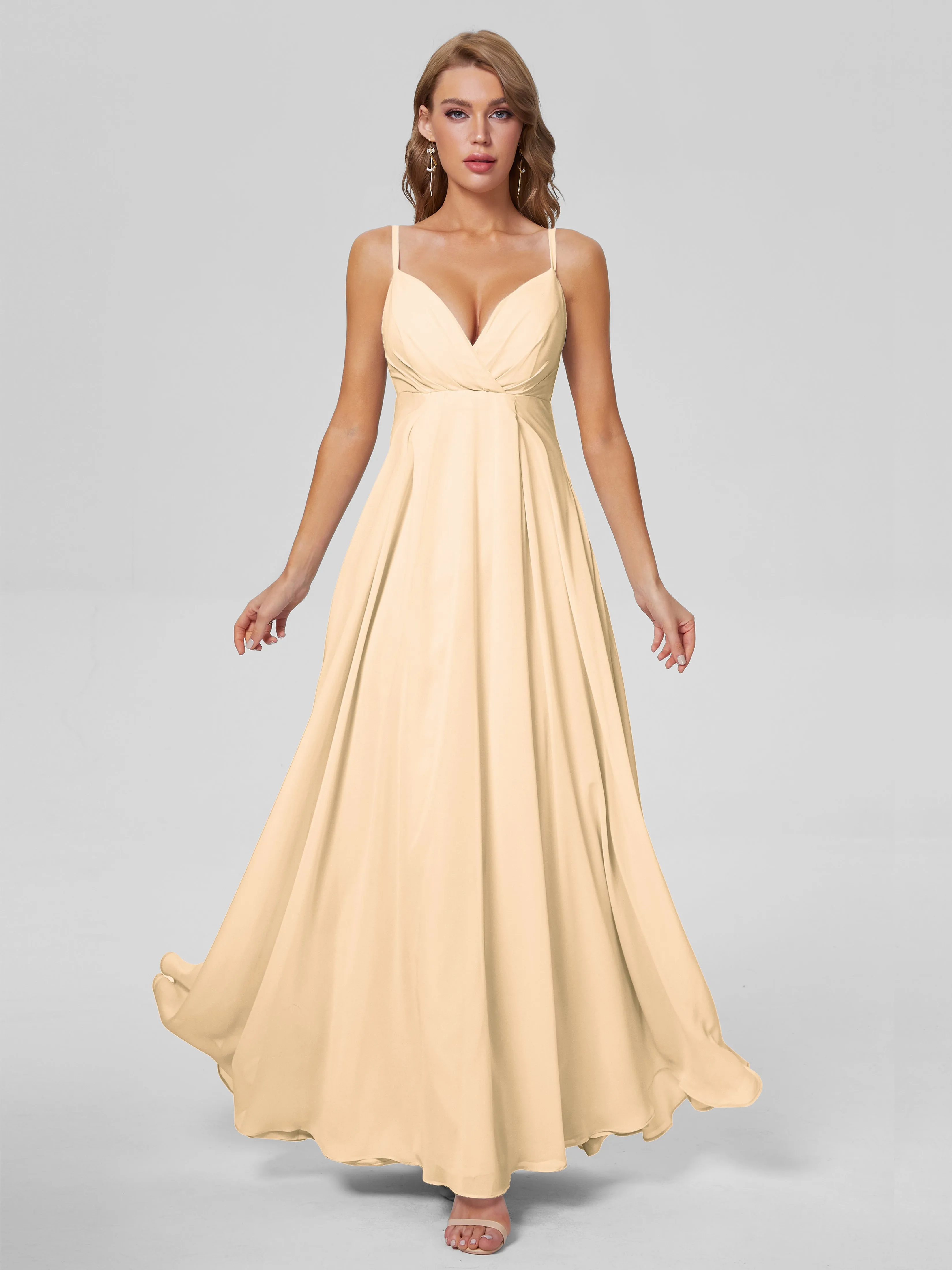 Laila Classic Spaghetti Straps Chiffon Bridesmaid Dresses