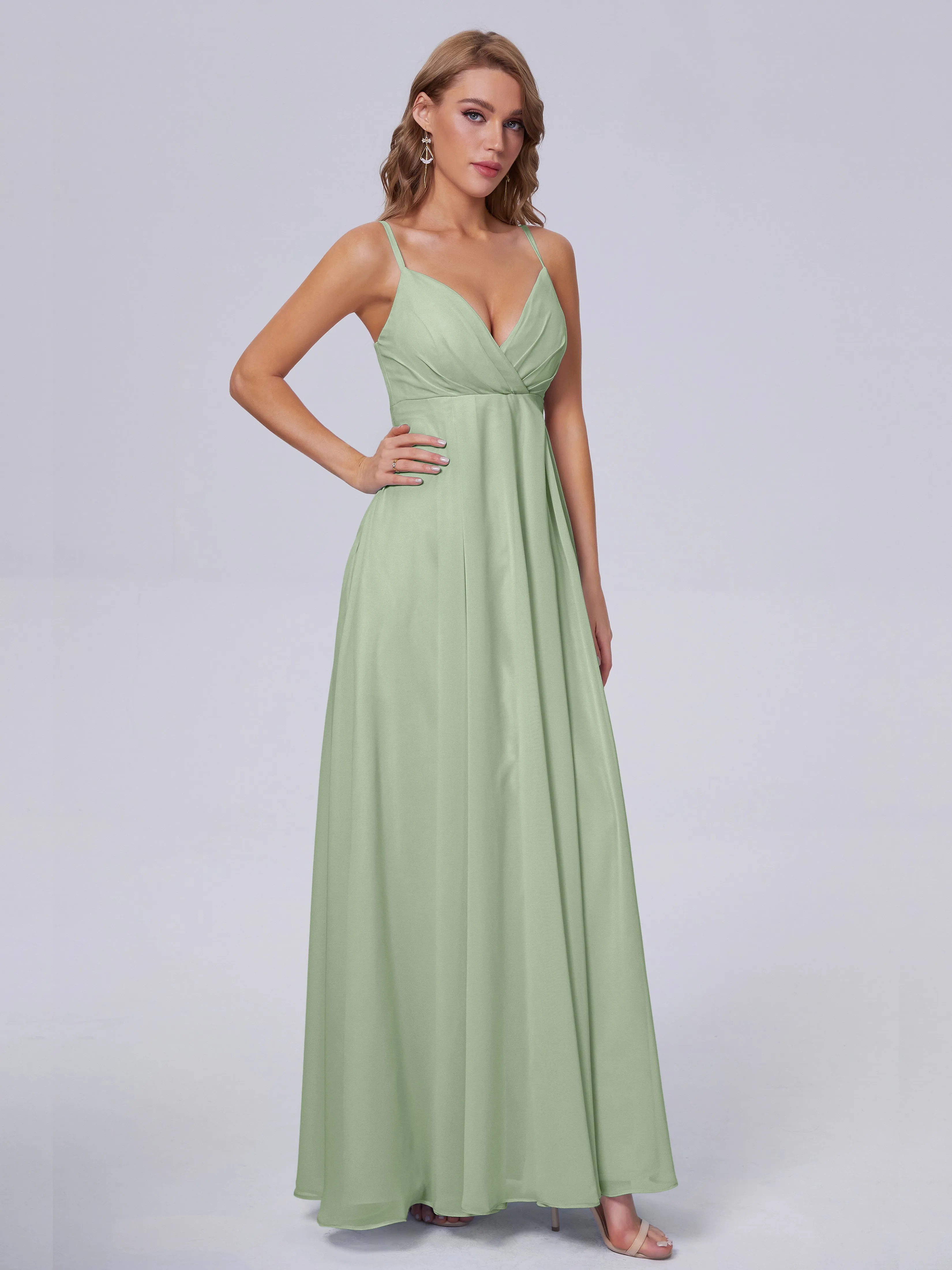 Laila Classic Spaghetti Straps Chiffon Bridesmaid Dresses