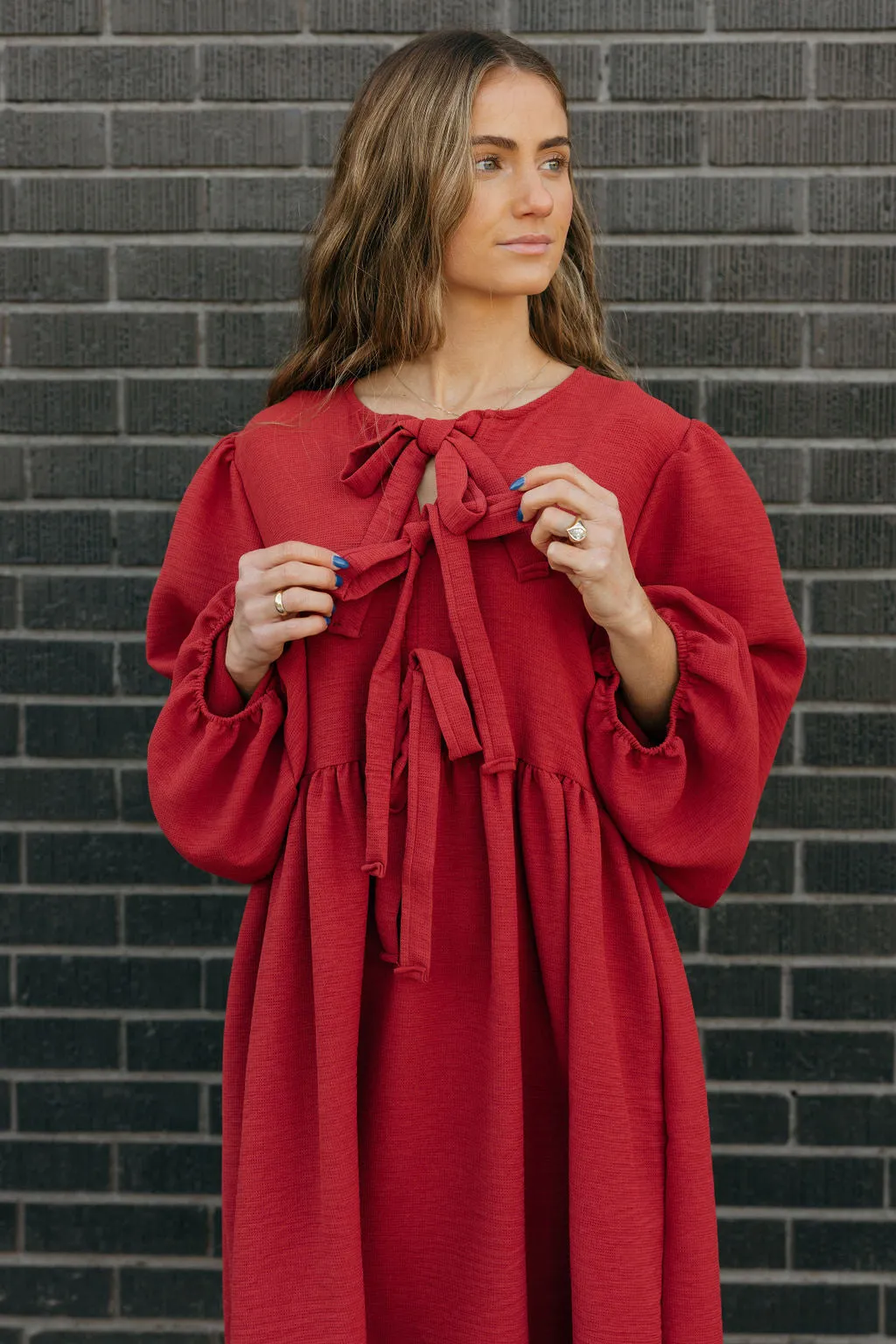 Lydia Dress-Red