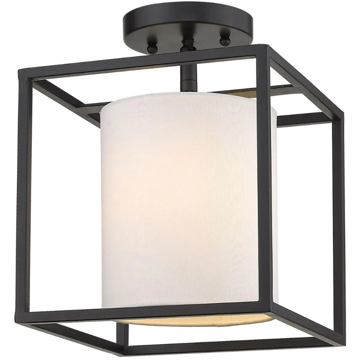 Manhattan 23 in Semi Flush Mount Light Black finish