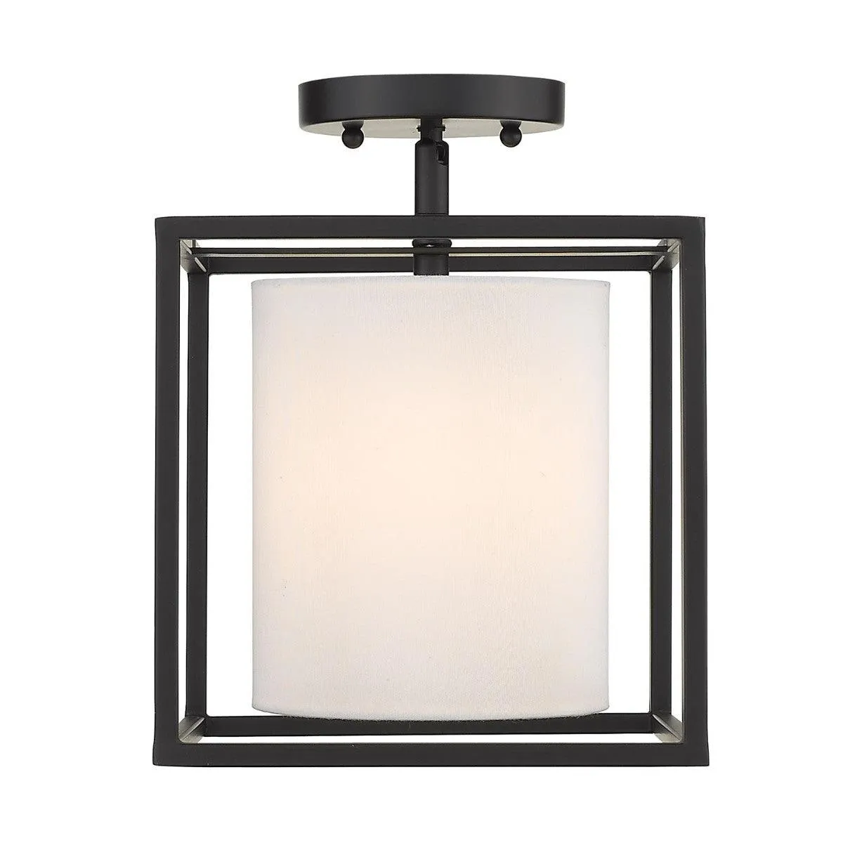 Manhattan 23 in Semi Flush Mount Light Black finish