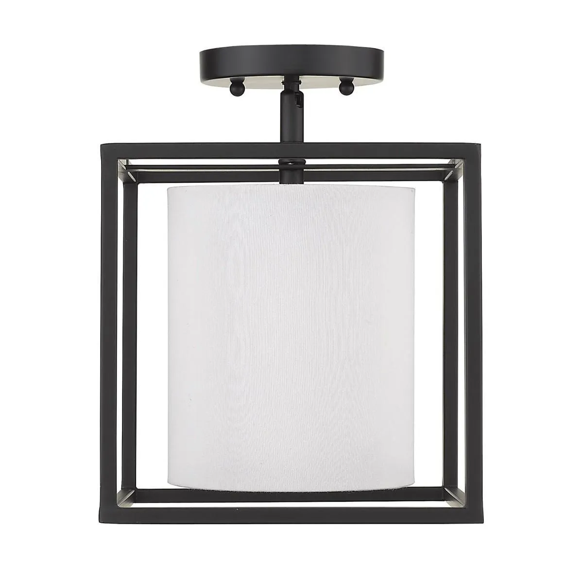 Manhattan 23 in Semi Flush Mount Light Black finish