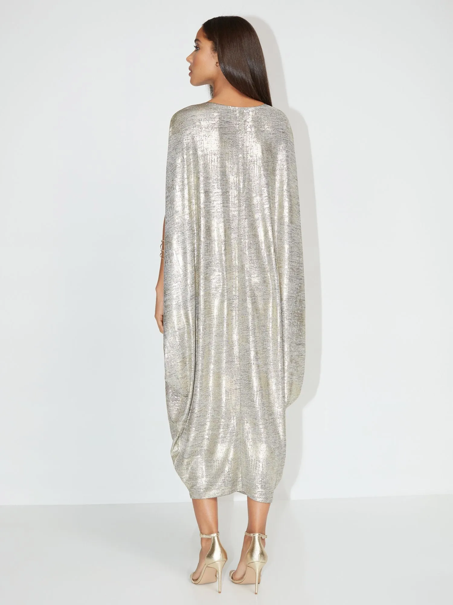 Metallic Dolman Knit Maxi Dress - NY&C Style System