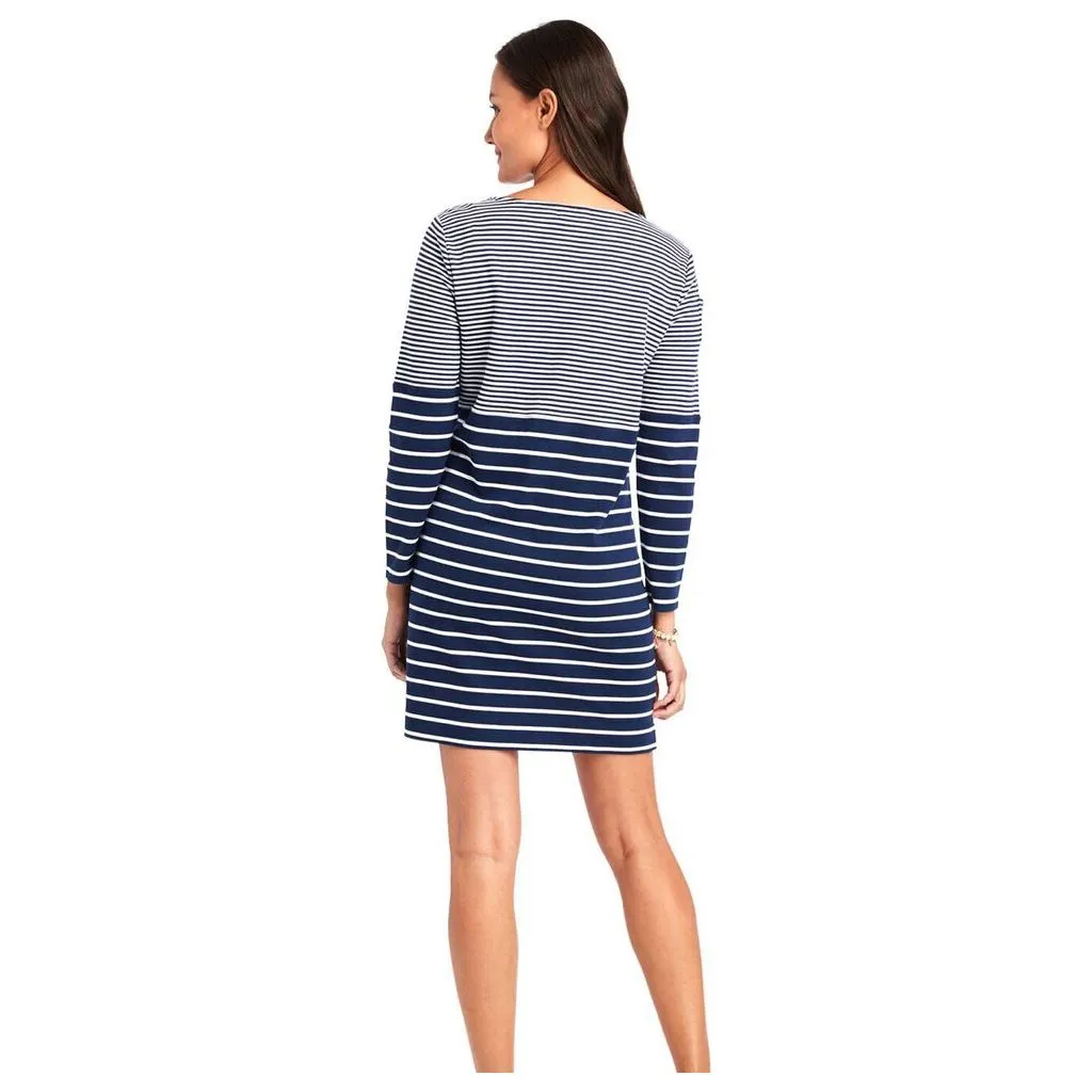 Mixed Stripe Long-Sleeve Knit Dress - Size XS