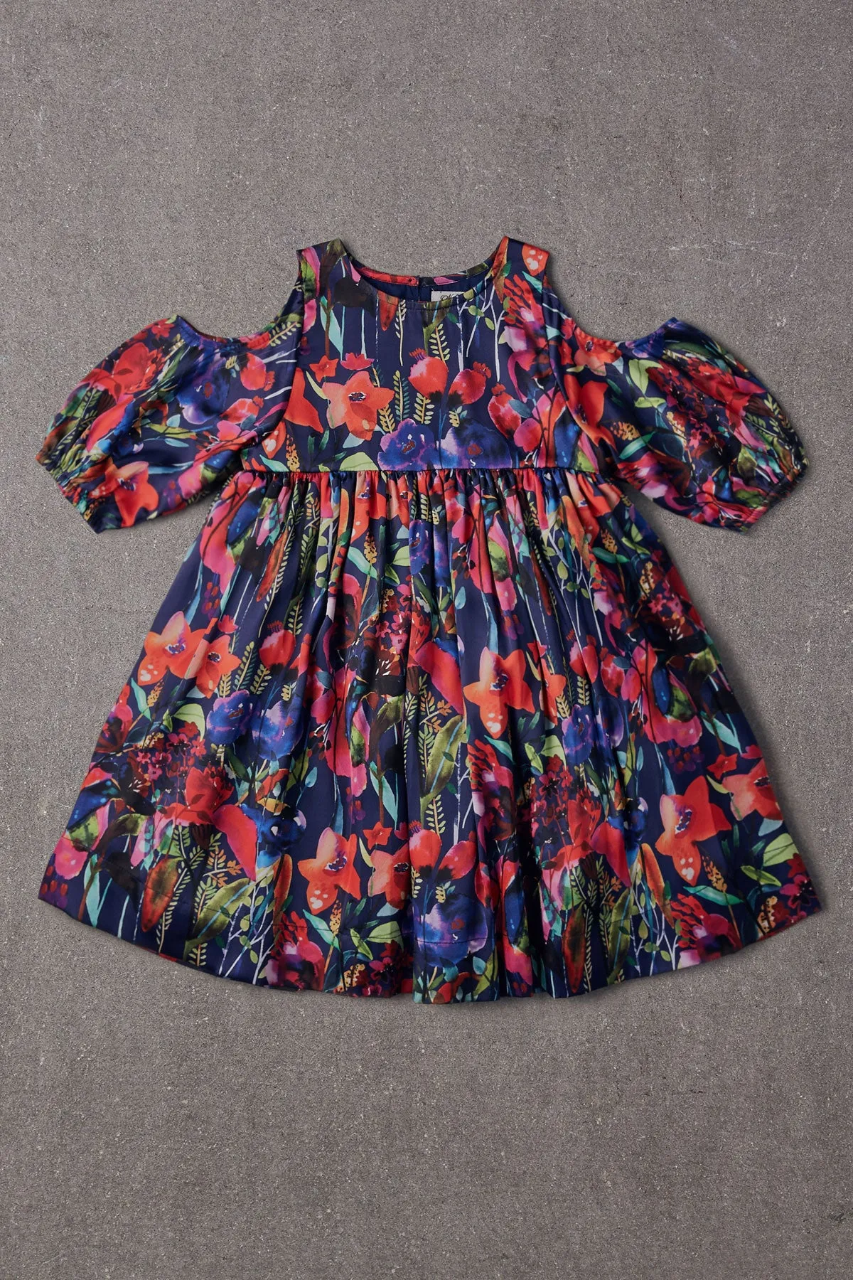 Nellystella Vanessa Girls Dress - Watercolor Floral